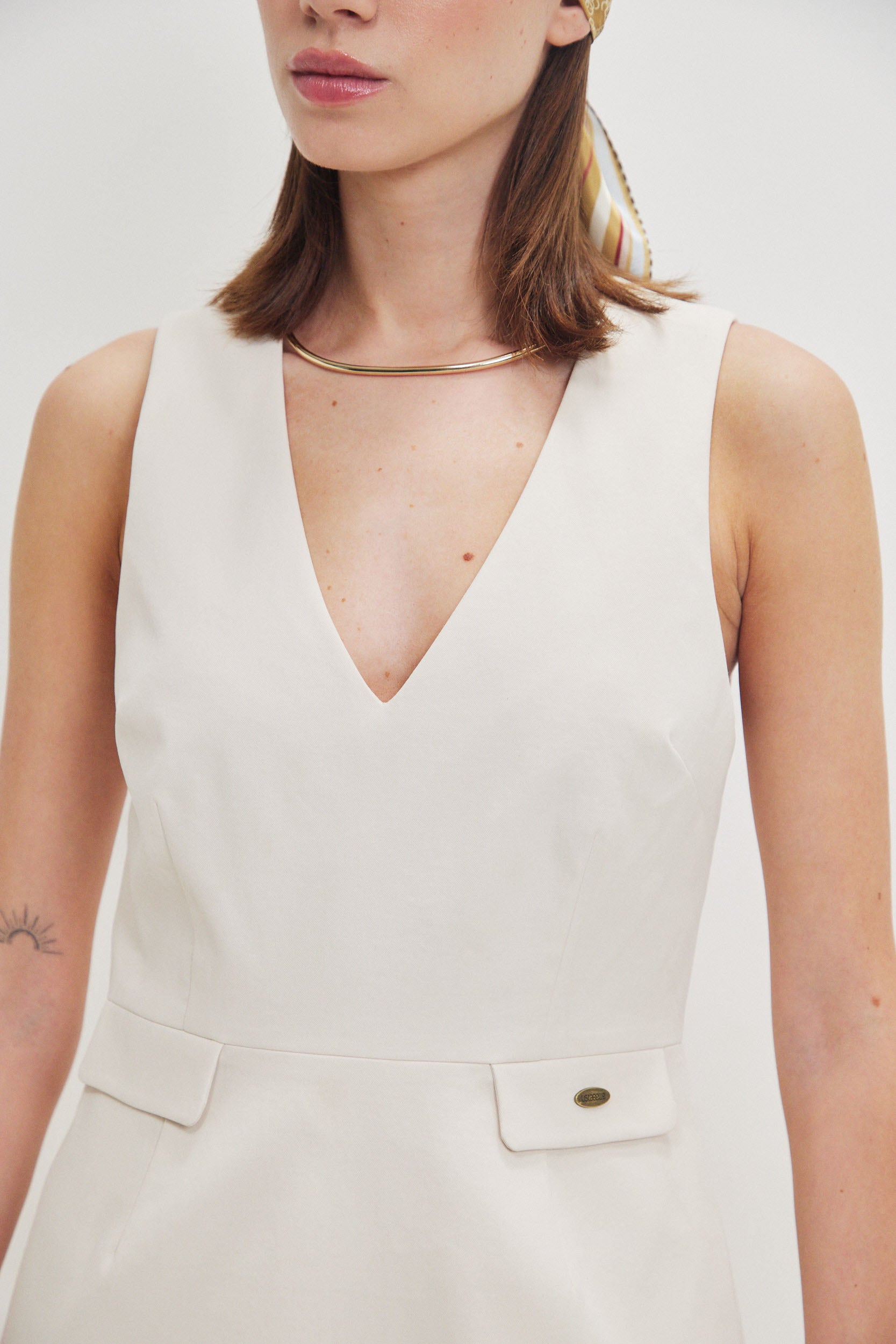 V NECK DRESS