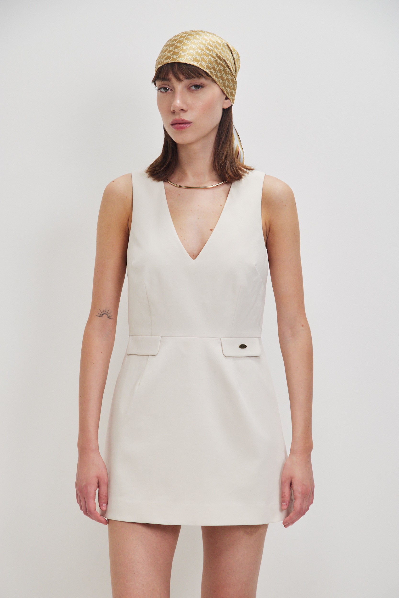 V NECK DRESS