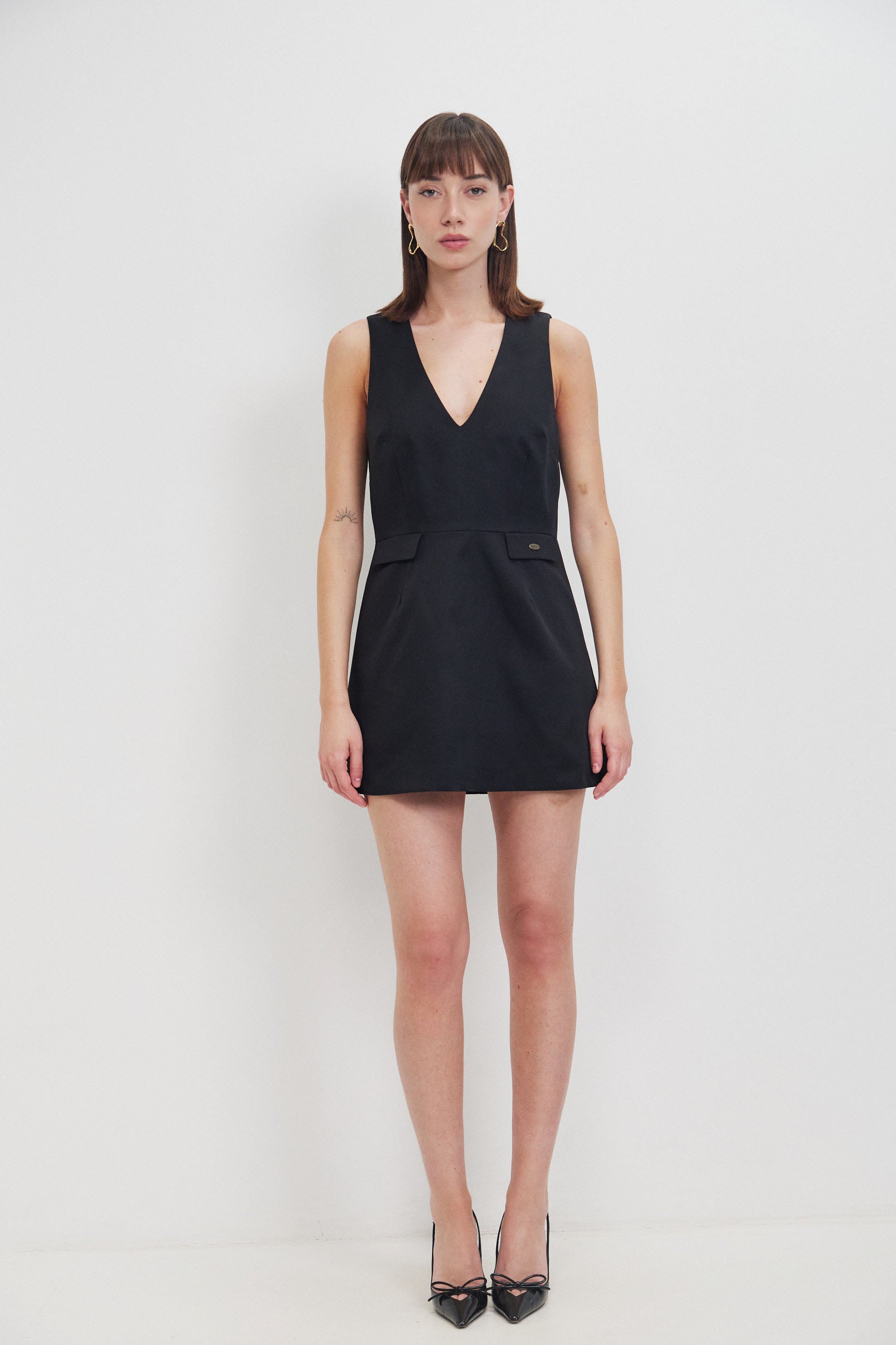 V NECK DRESS