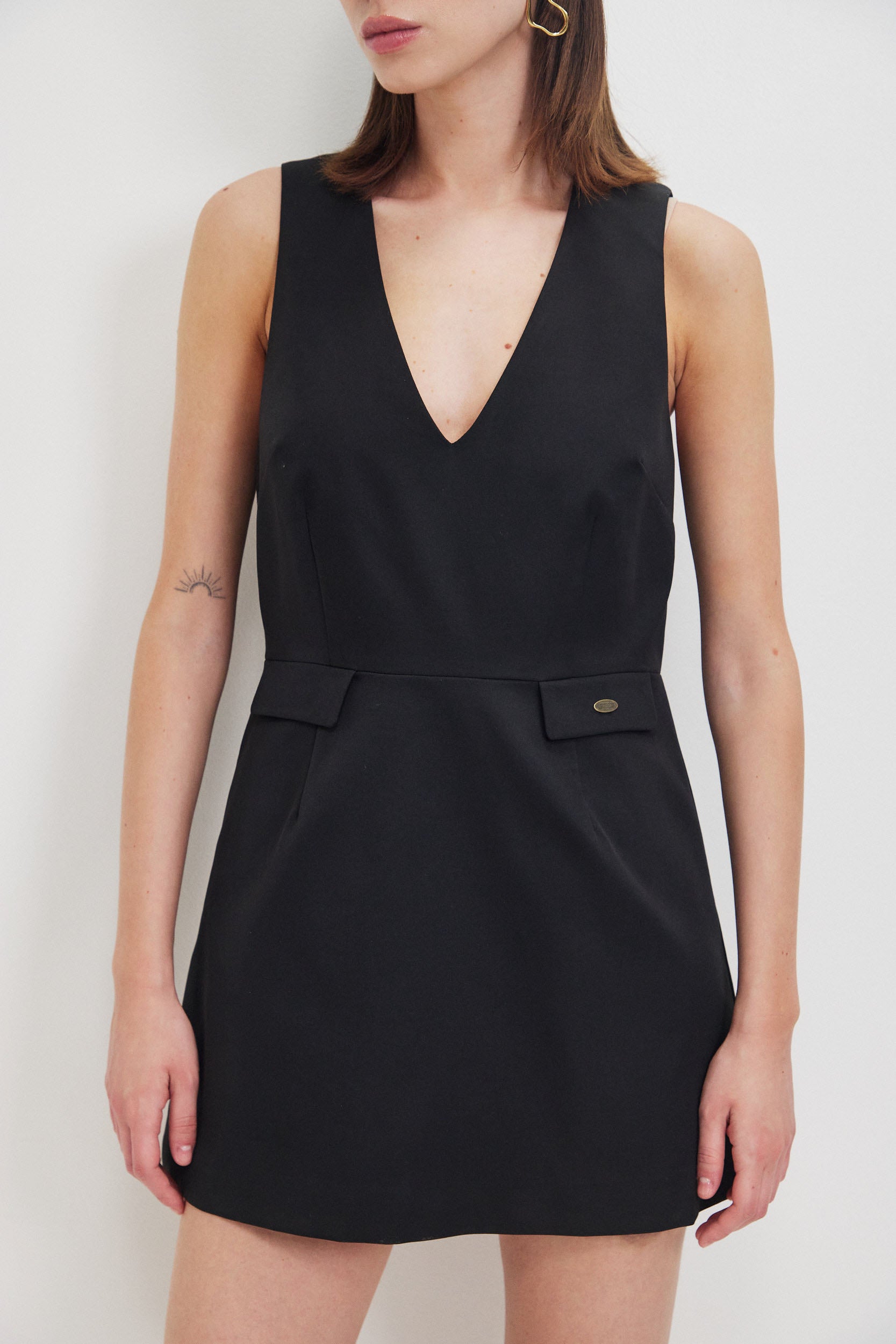 V NECK DRESS