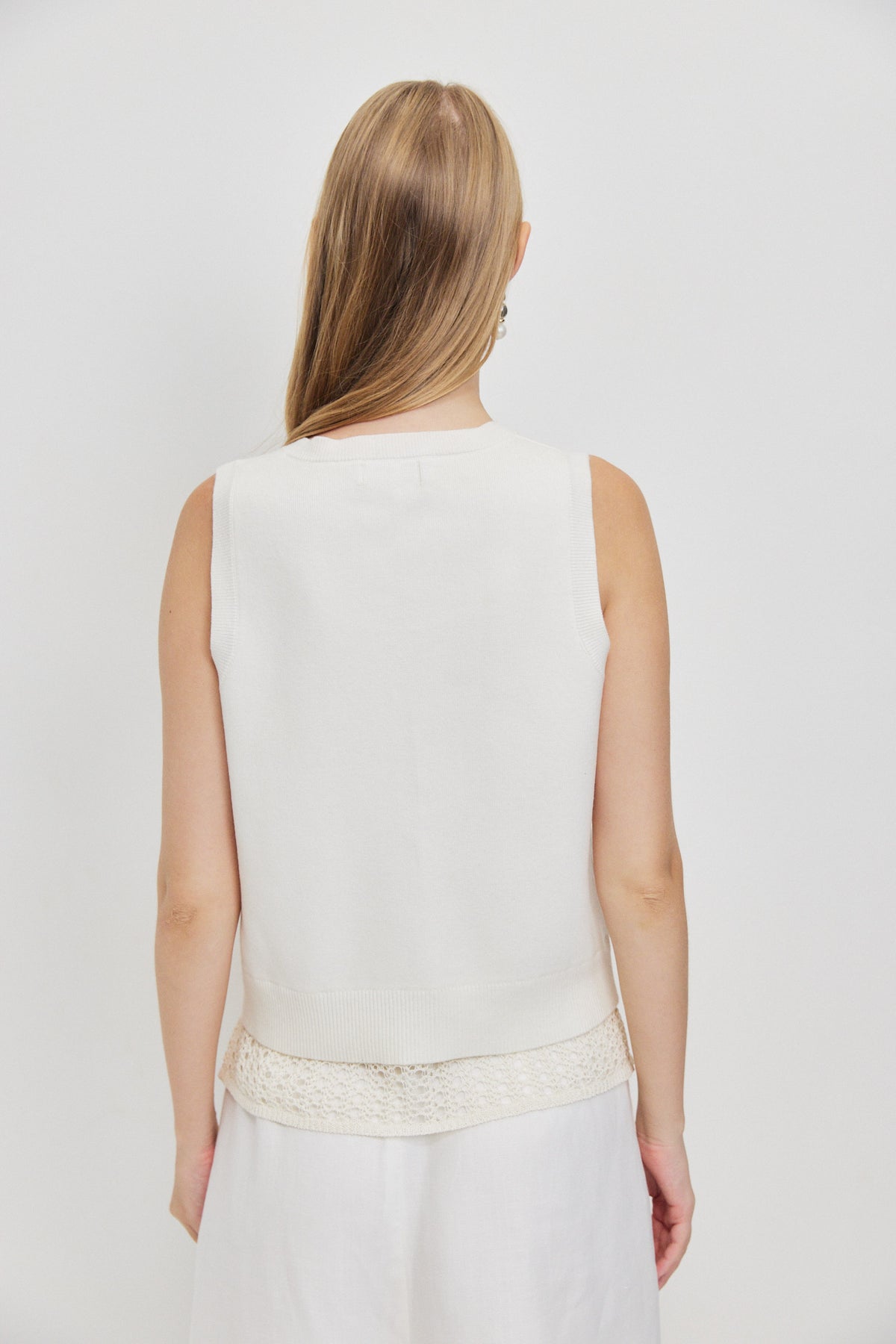 LAYERED-LOOK KNITTED TOP
