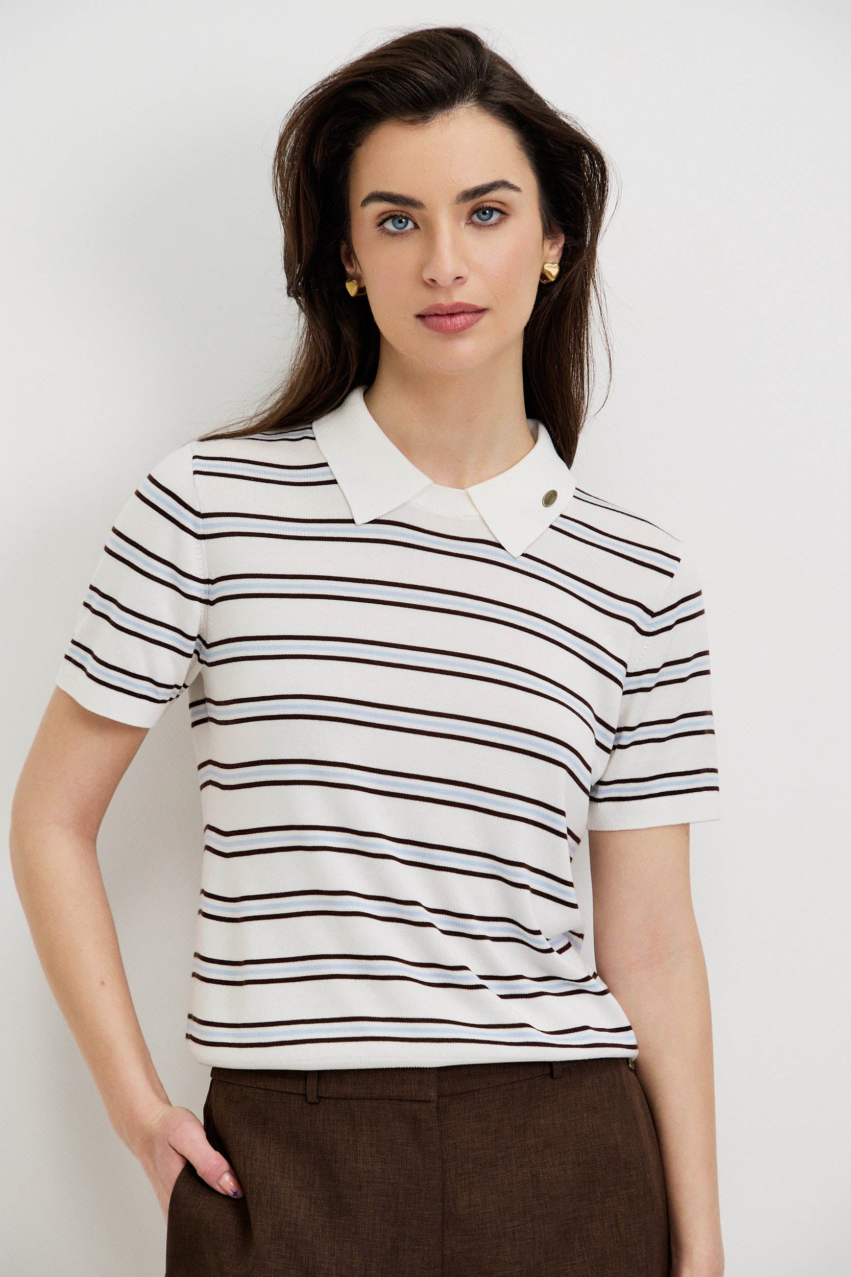 LYOCELL STRIPE POLO