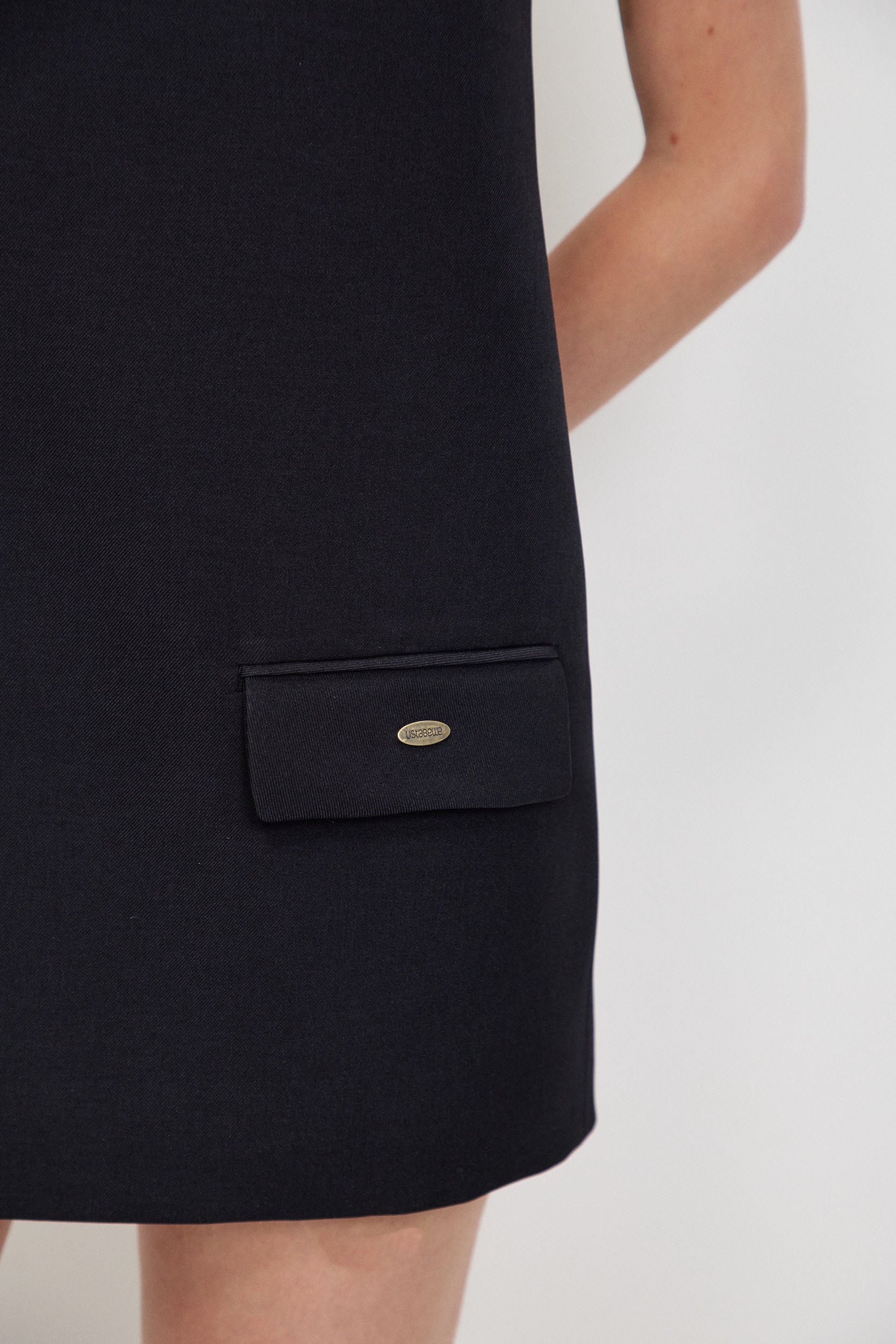 SQUARE NECKLINE MINI DRESS
