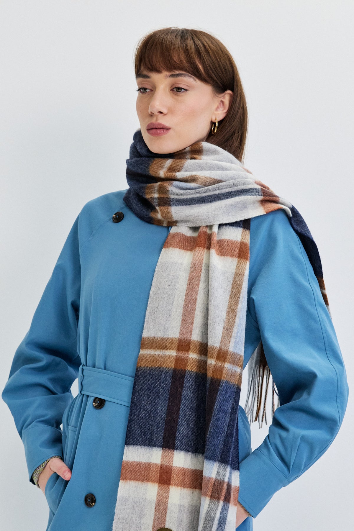 CHECKED SCARF