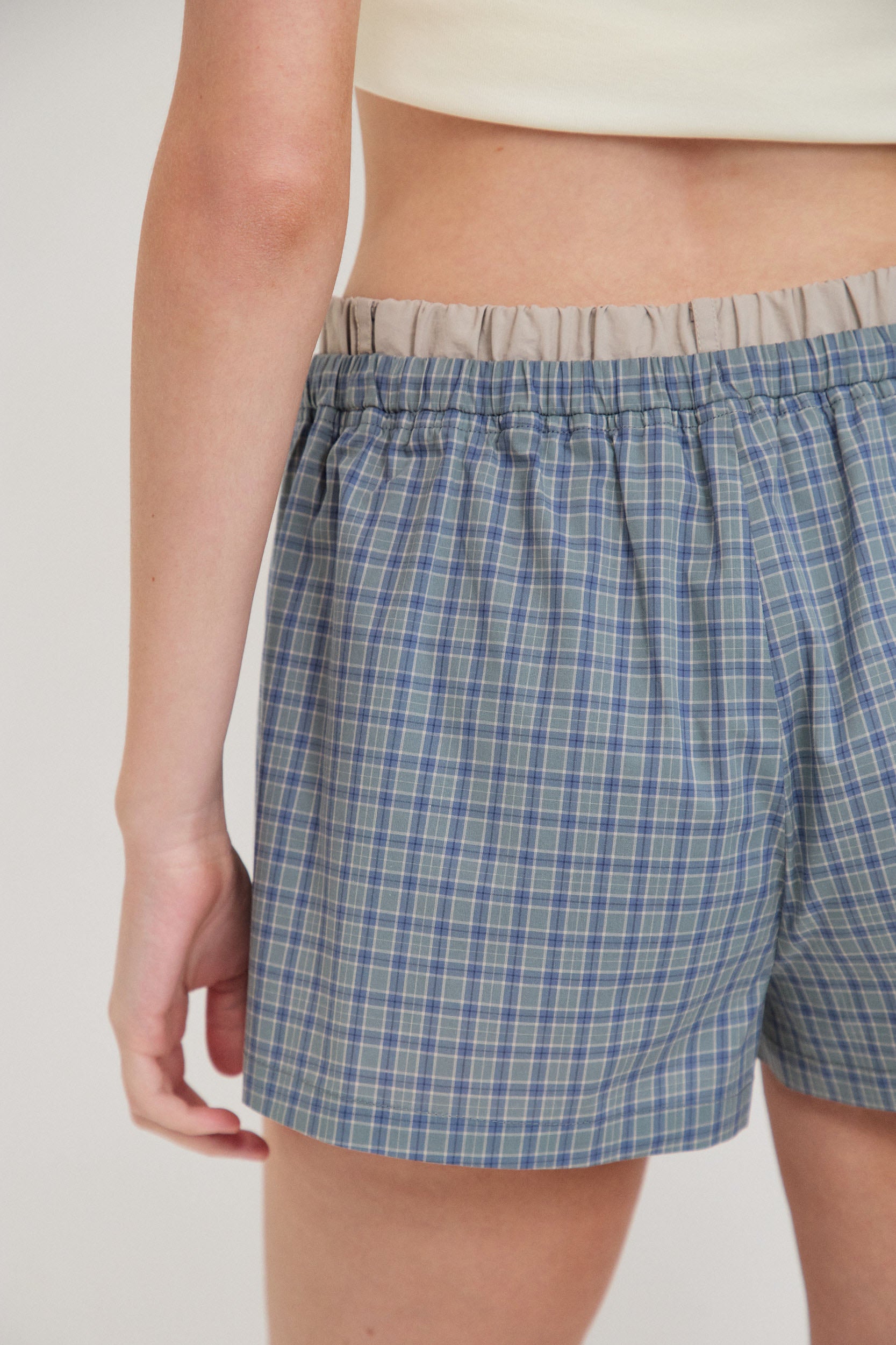 POPLIN CHECKED SHORT