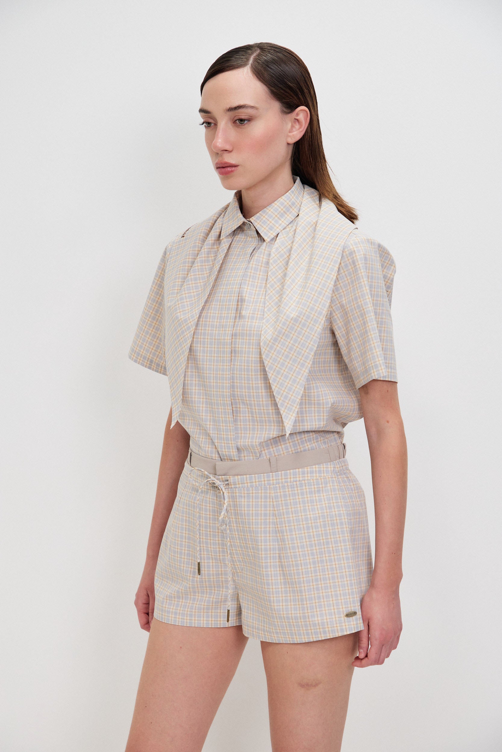 POPLIN CHECKED SHORT