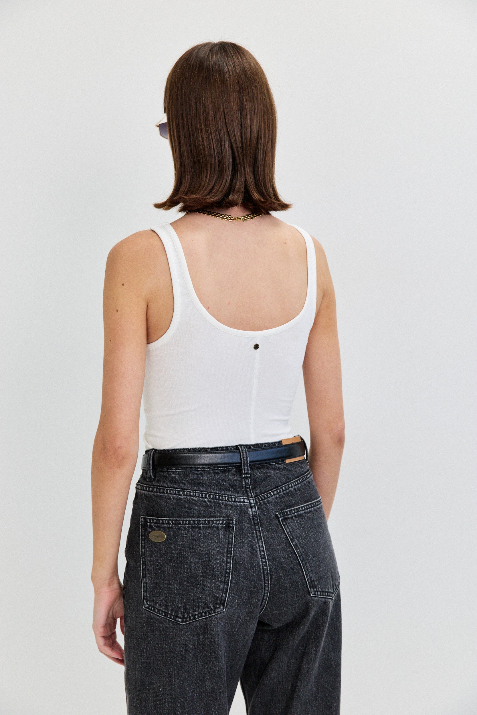 COTTON VISCOSE TANK TOP