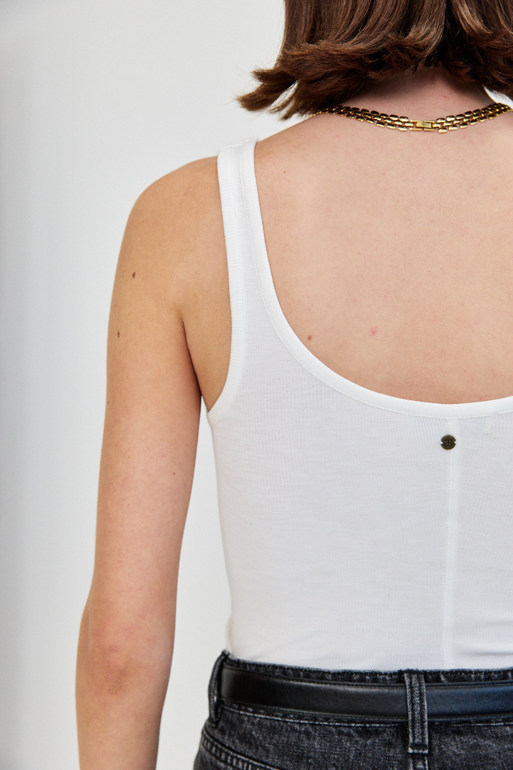 COTTON VISCOSE TANK TOP
