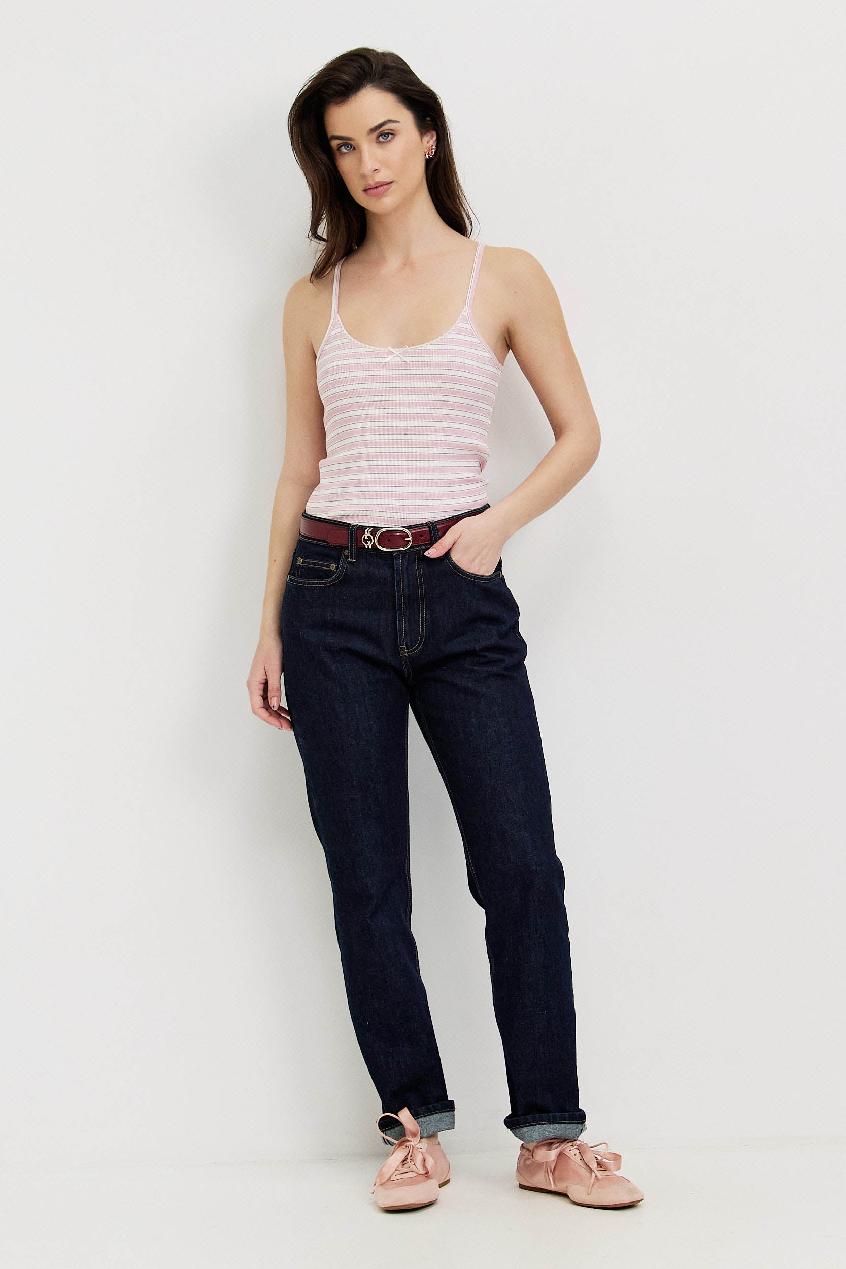 STRIPE TANK TOP WITH BOW