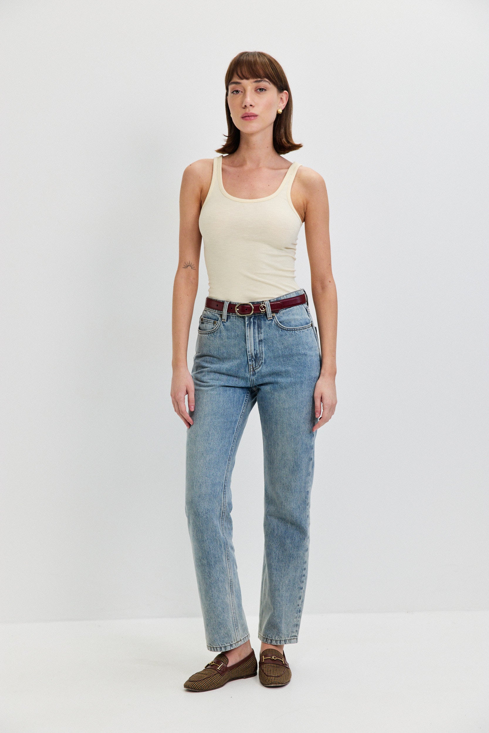 COTTON VISCOSE TANK TOP