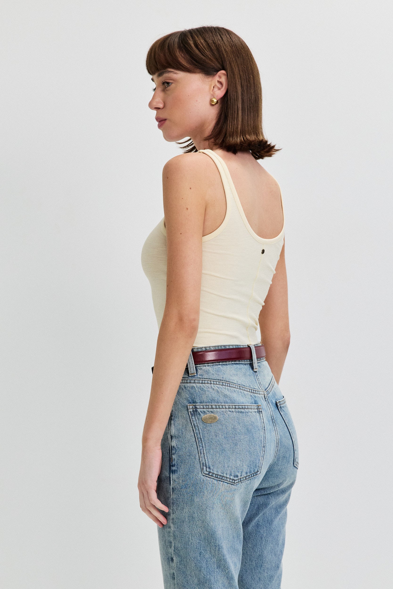 COTTON VISCOSE TANK TOP
