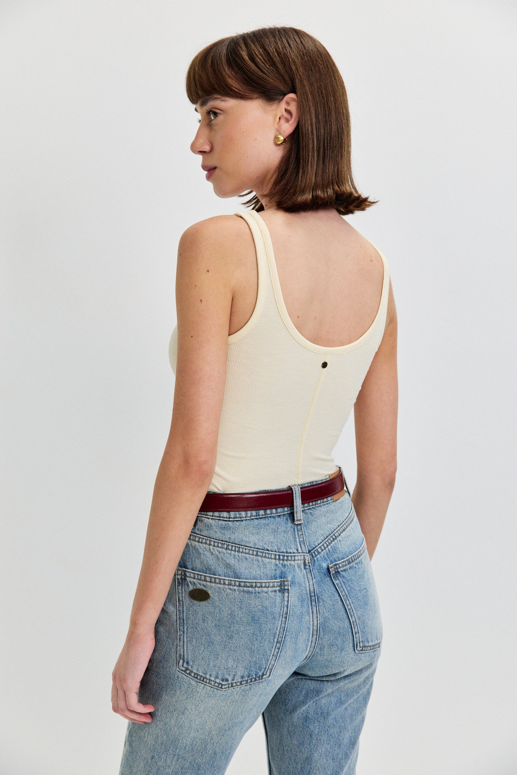 COTTON VISCOSE TANK TOP