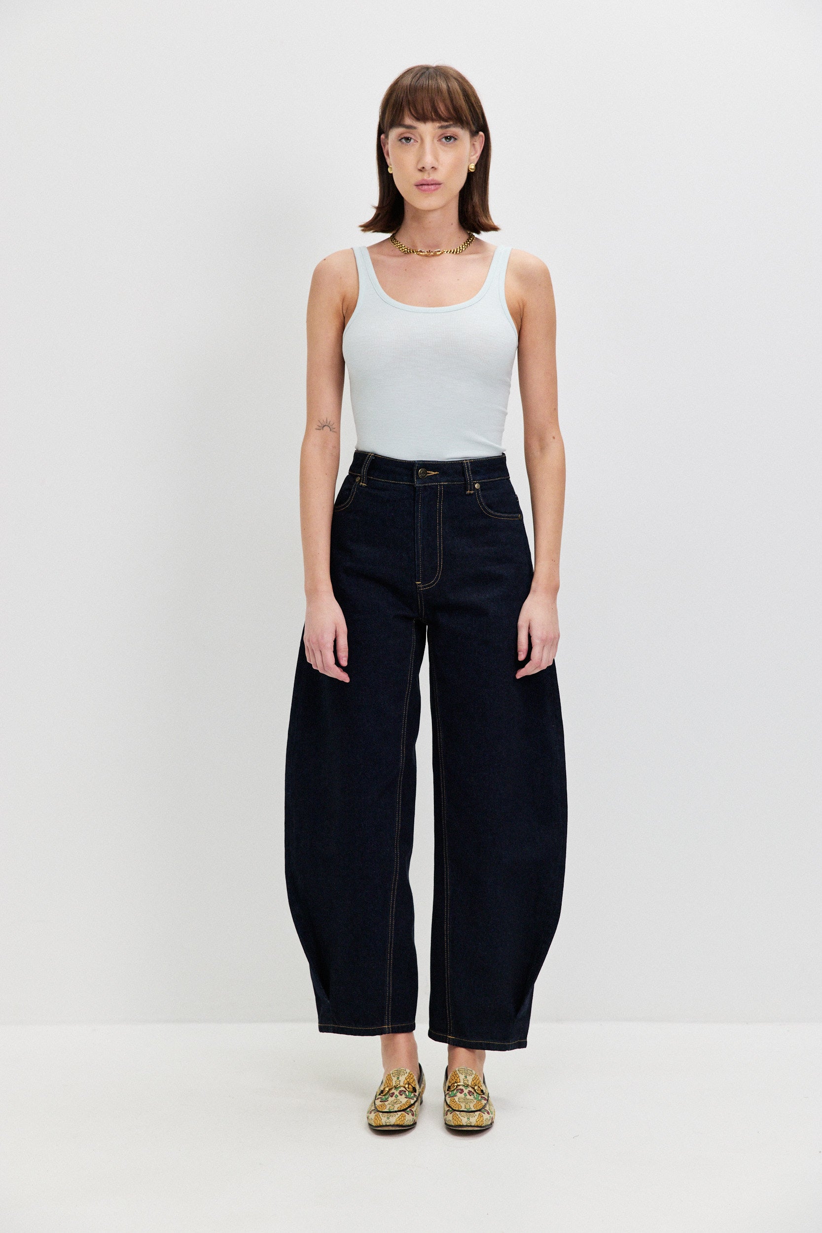 COTTON VISCOSE TANK TOP