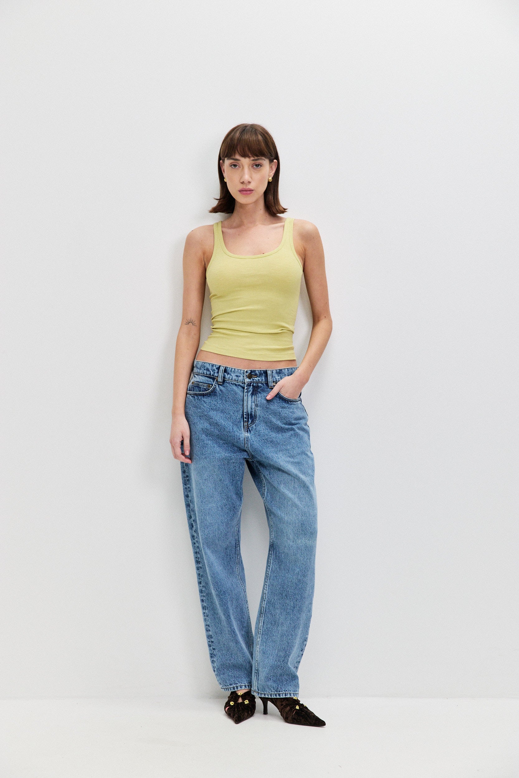 COTTON VISCOSE TANK TOP