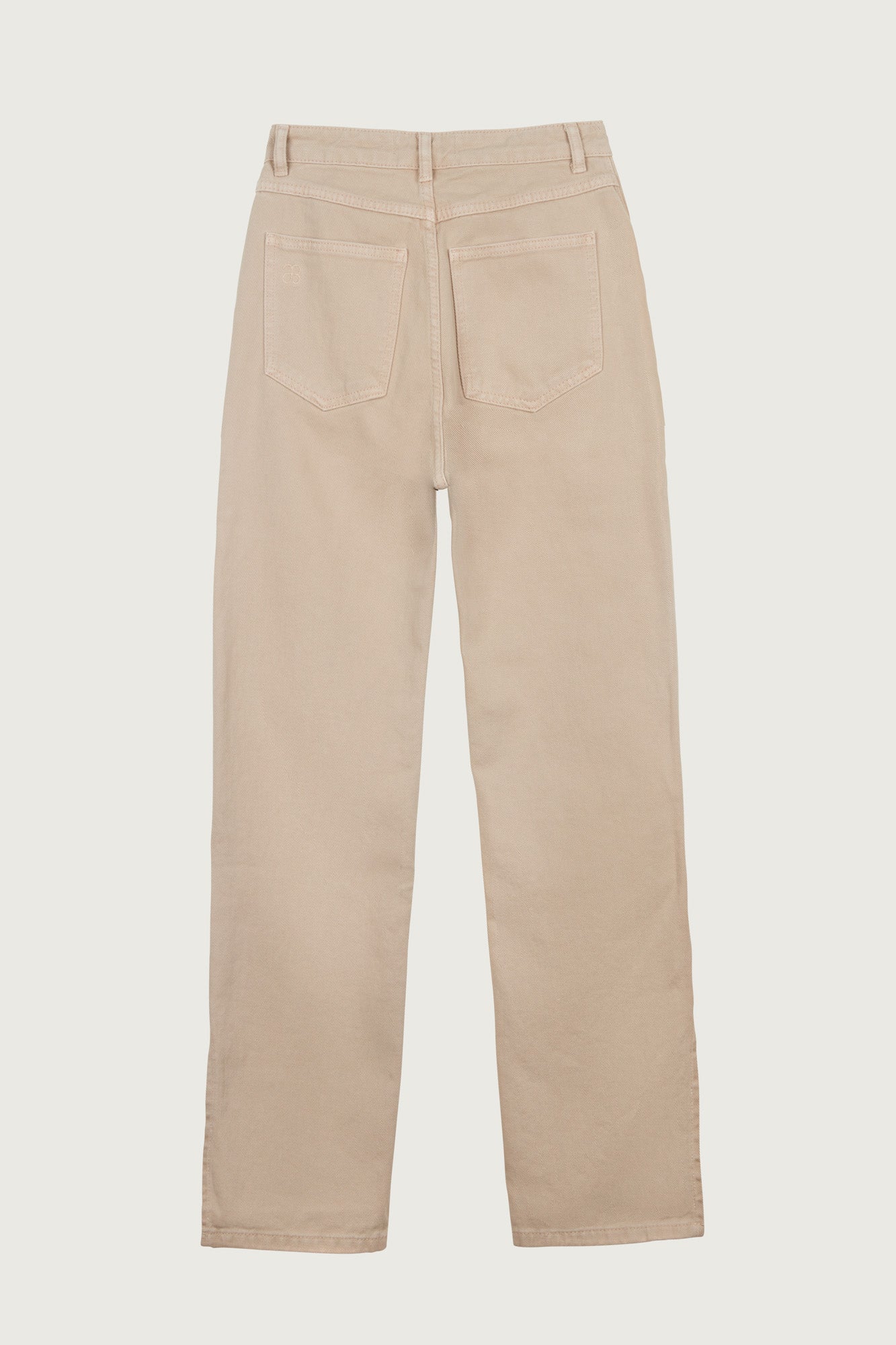 HIGH WAIST LEG SLIT DENIM