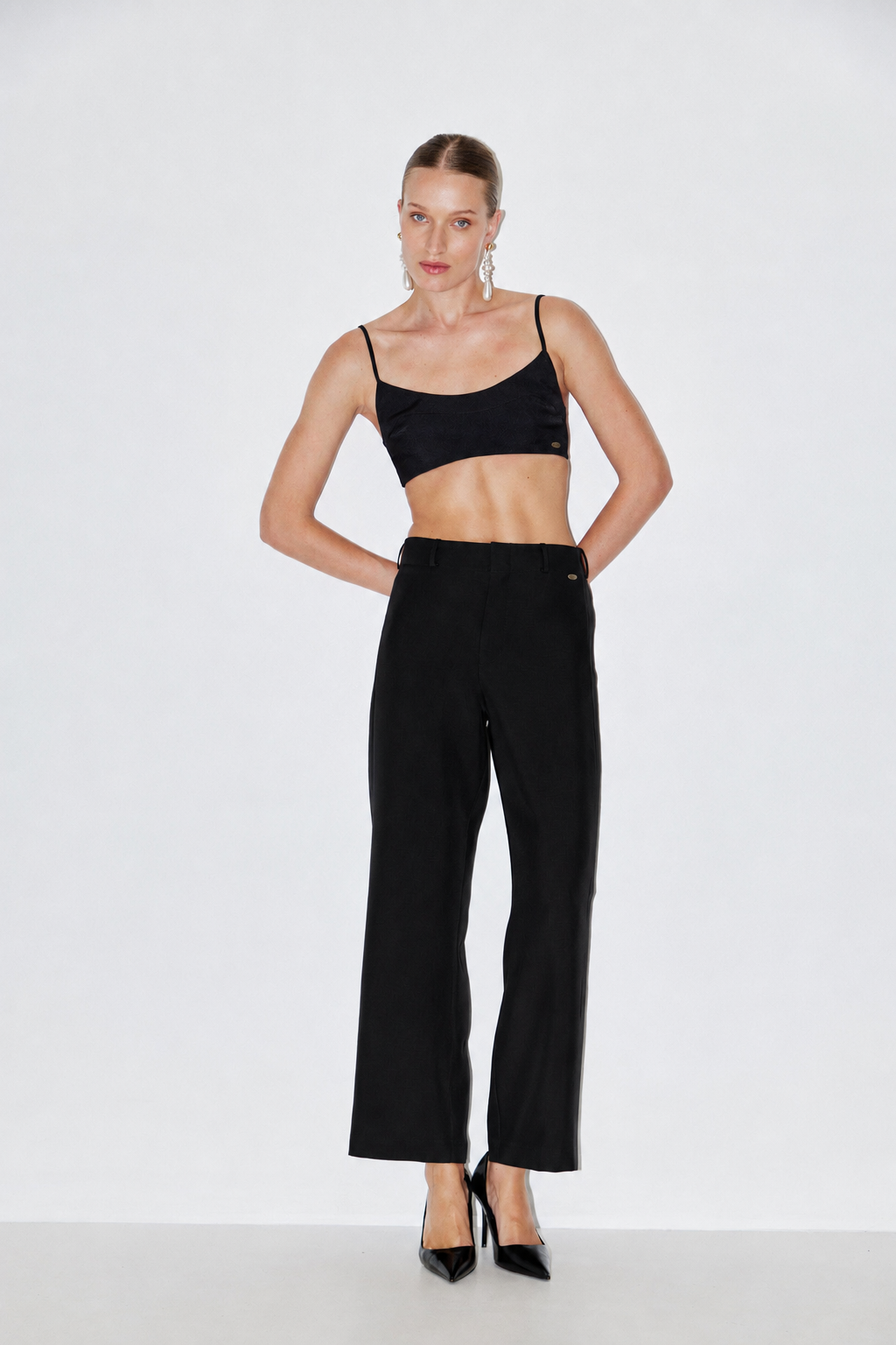 LACE STRAP TROUSERS