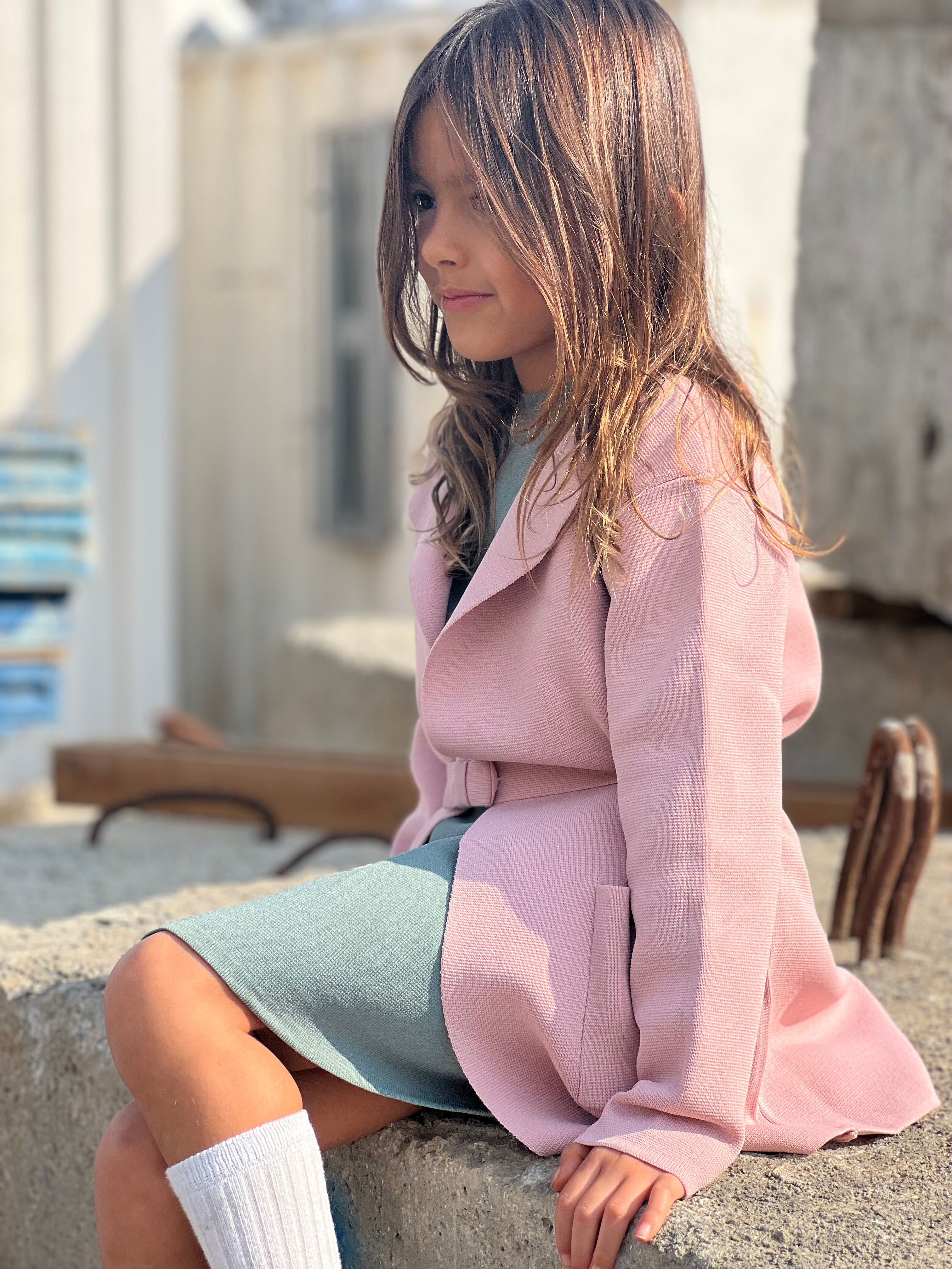 knitted cardigan peach