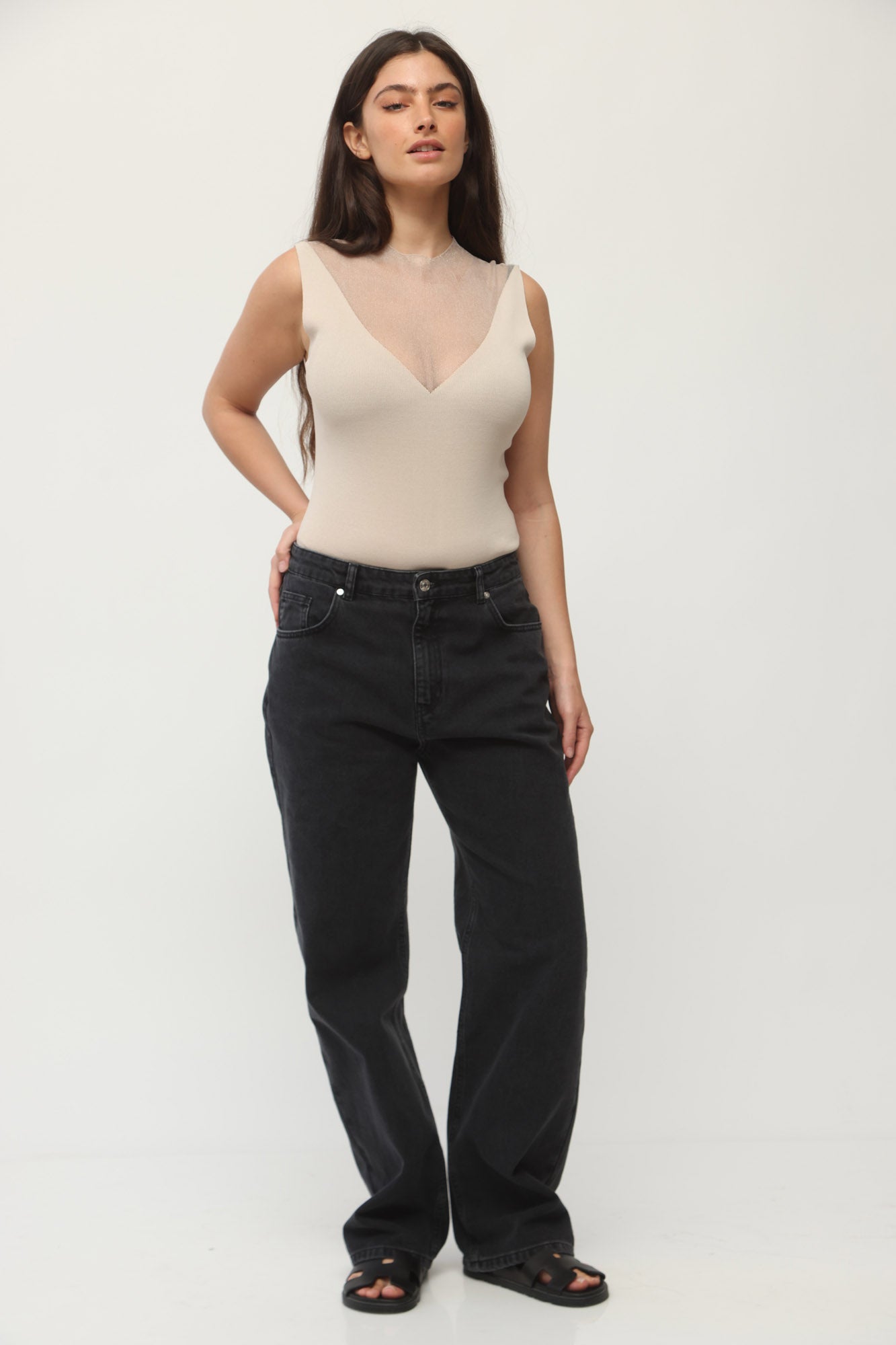 HIGH WAIST FULL LENGTH DENIM