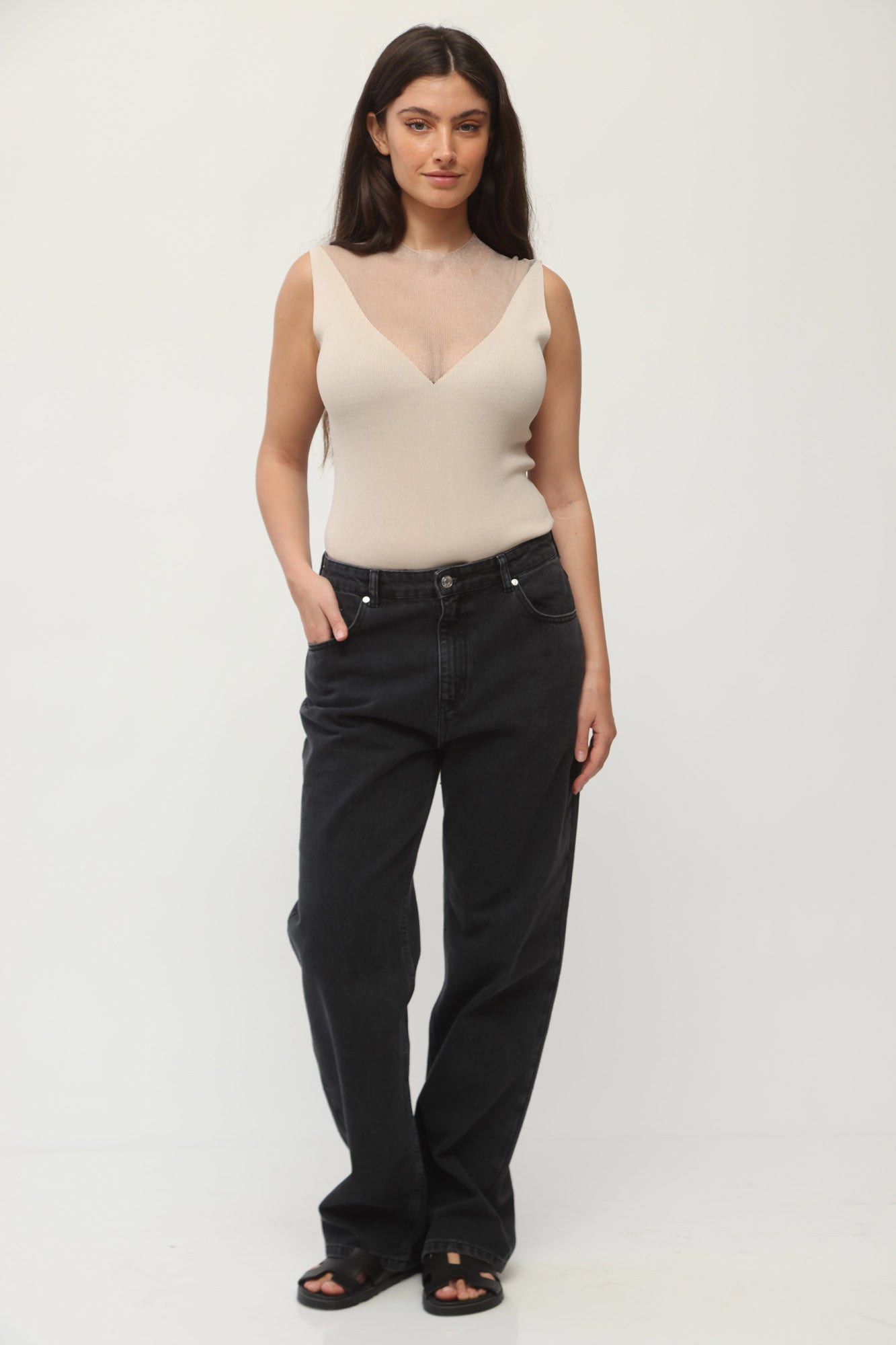 HIGH WAIST FULL LENGTH DENIM