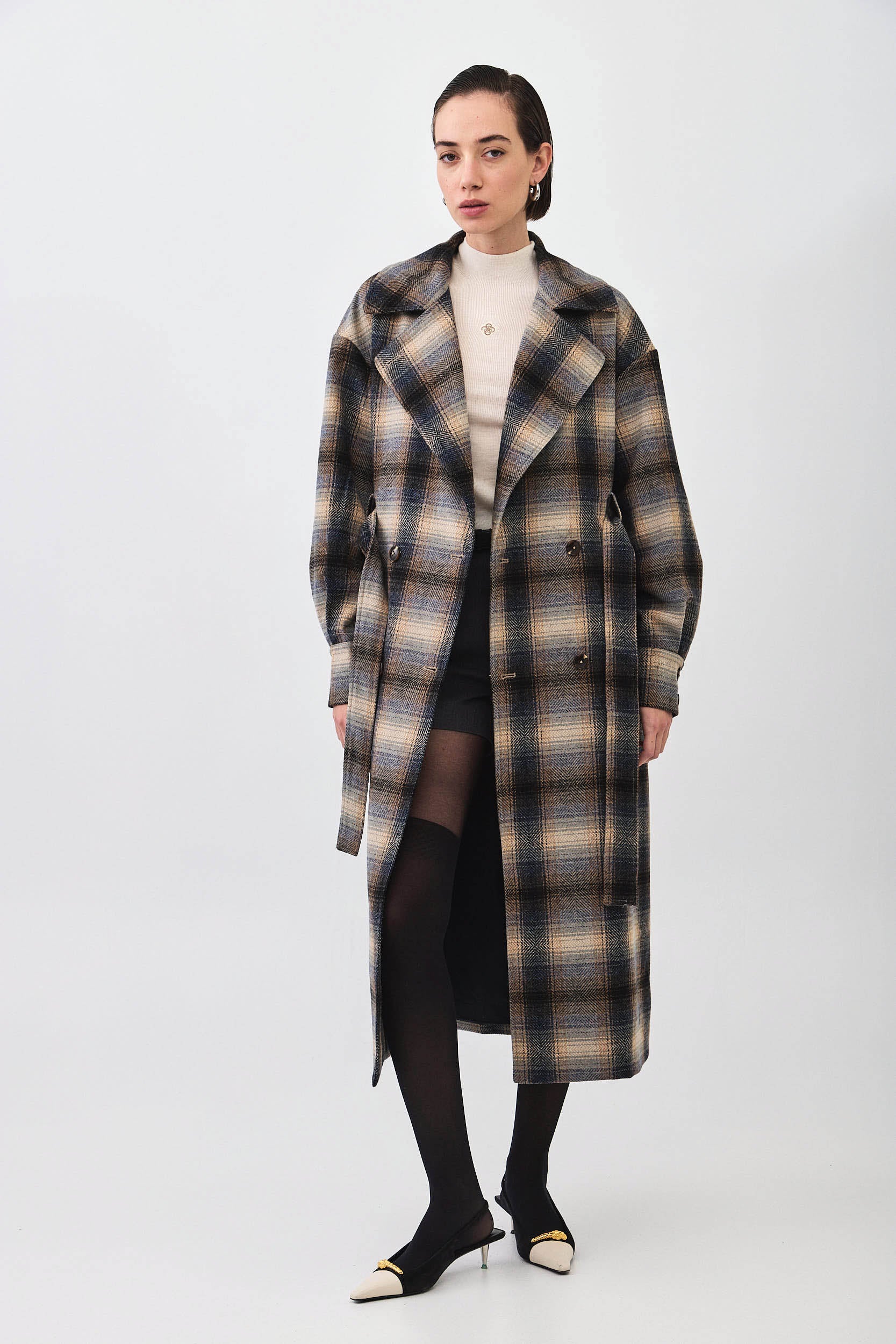 PLAID COAT