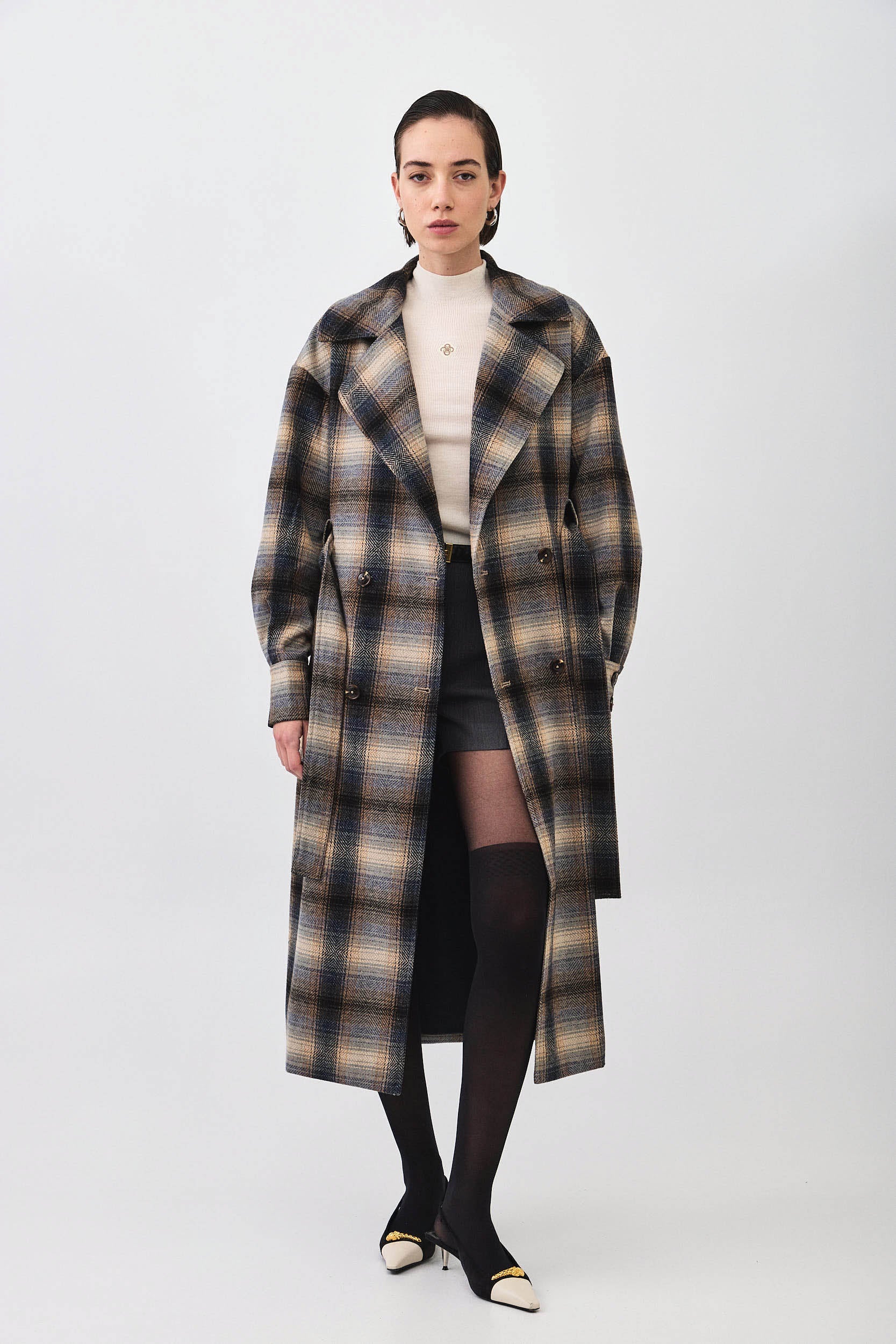 PLAID COAT