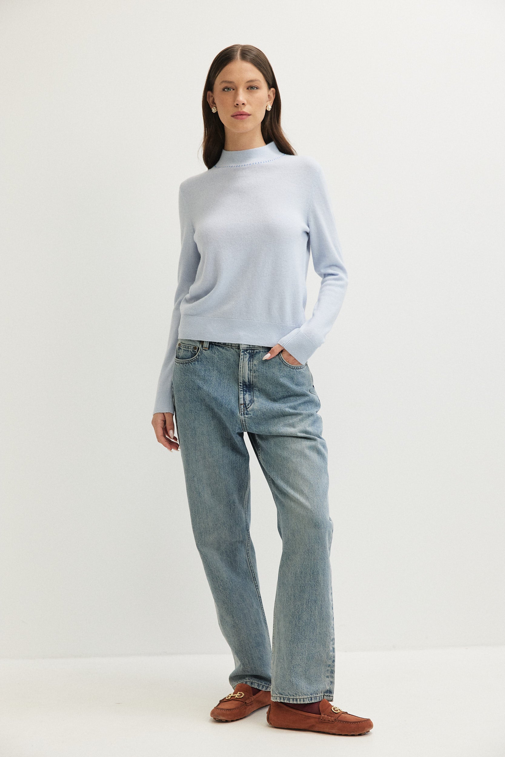 THIN WOOL EMB KNITWEAR
