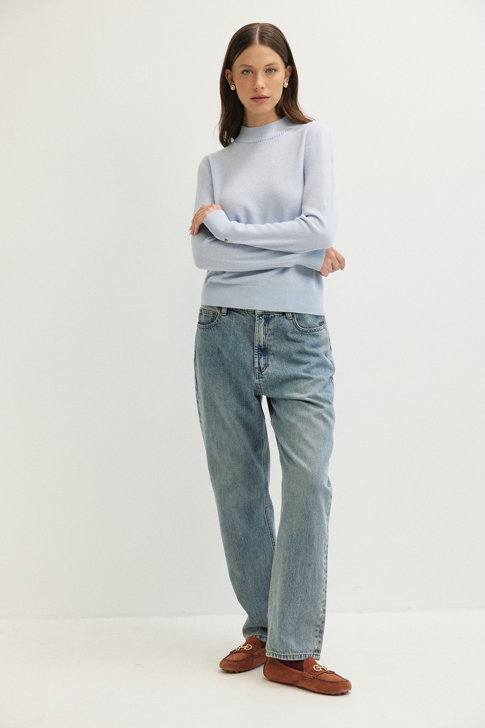 THIN WOOL EMB KNITWEAR