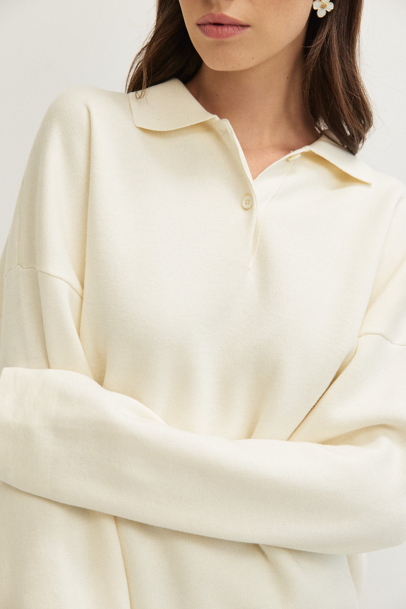 OVERSIZED KNITTED POLO