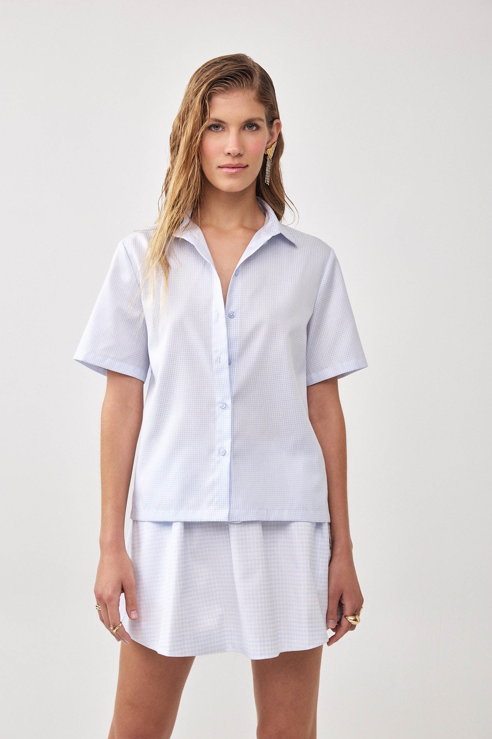 POPLIN SHORT SLEEVE SHIRT
