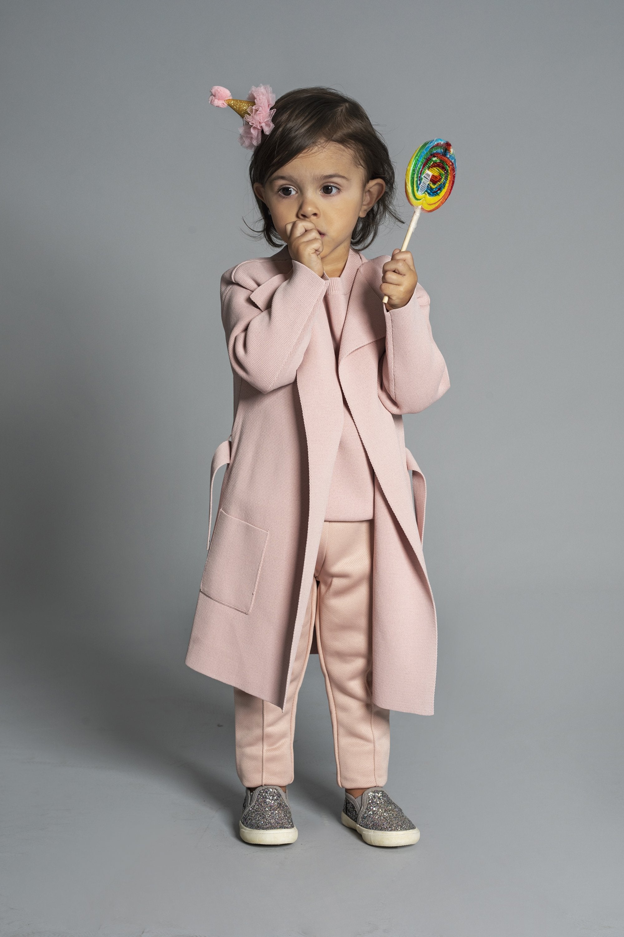 knitted cardigan peach