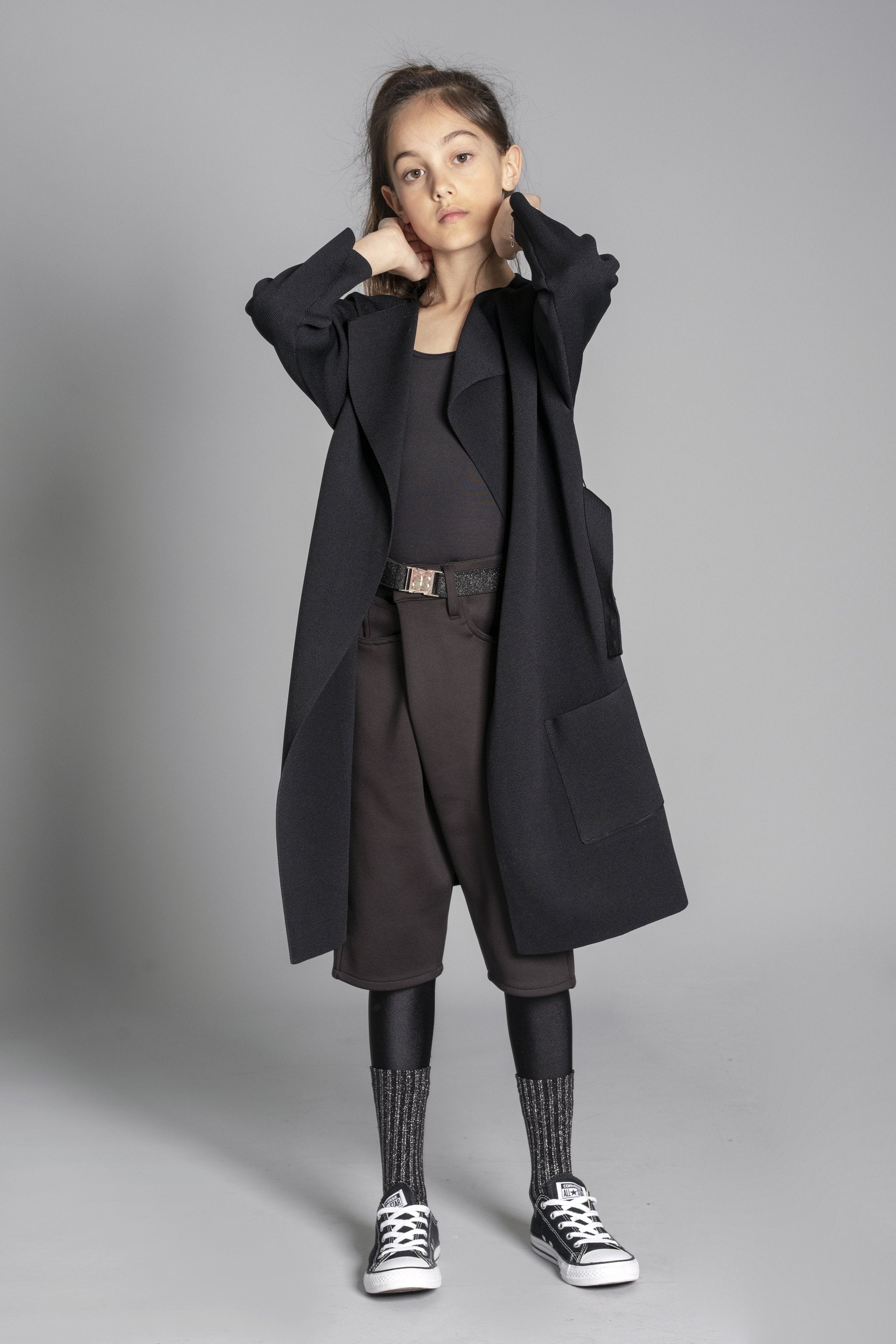 knitted cardigan black