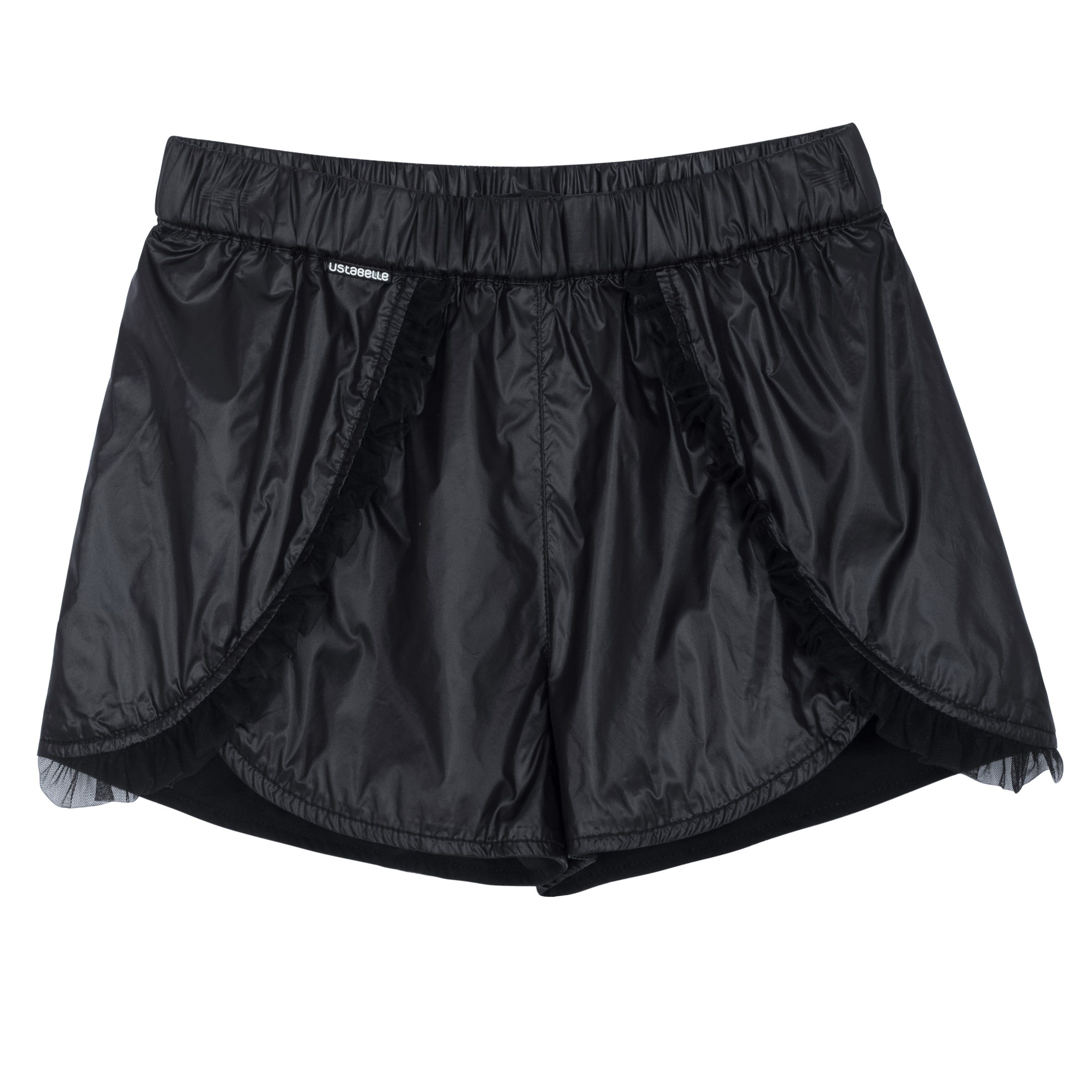 nylon shorts black