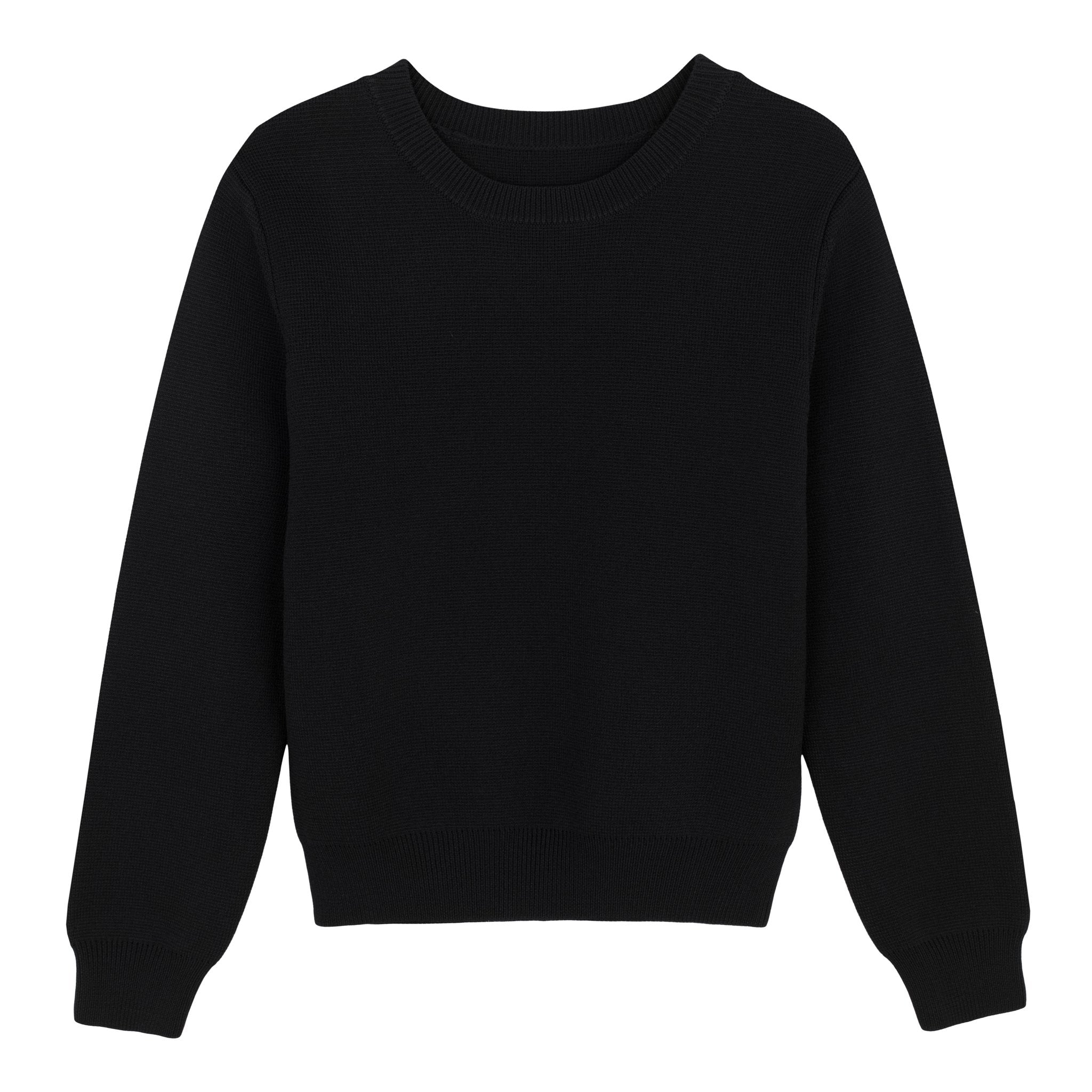 knitted milano top black