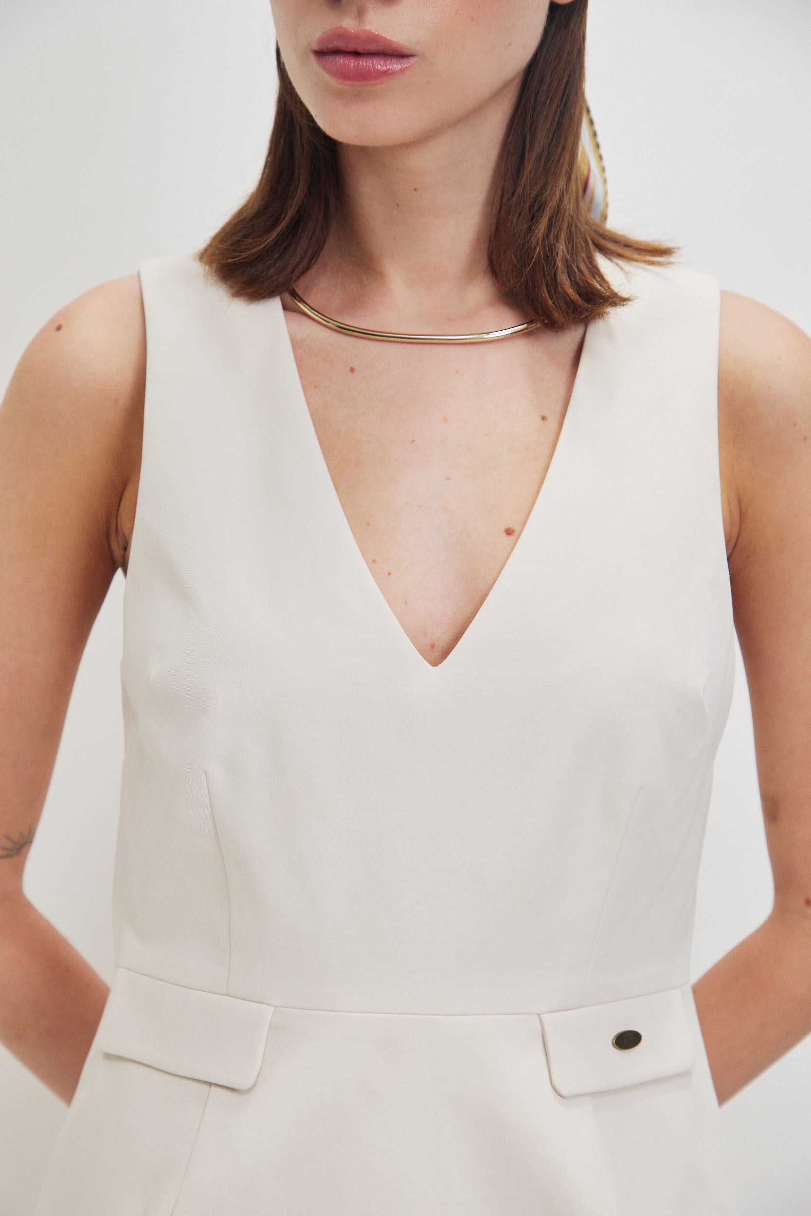 V NECK DRESS