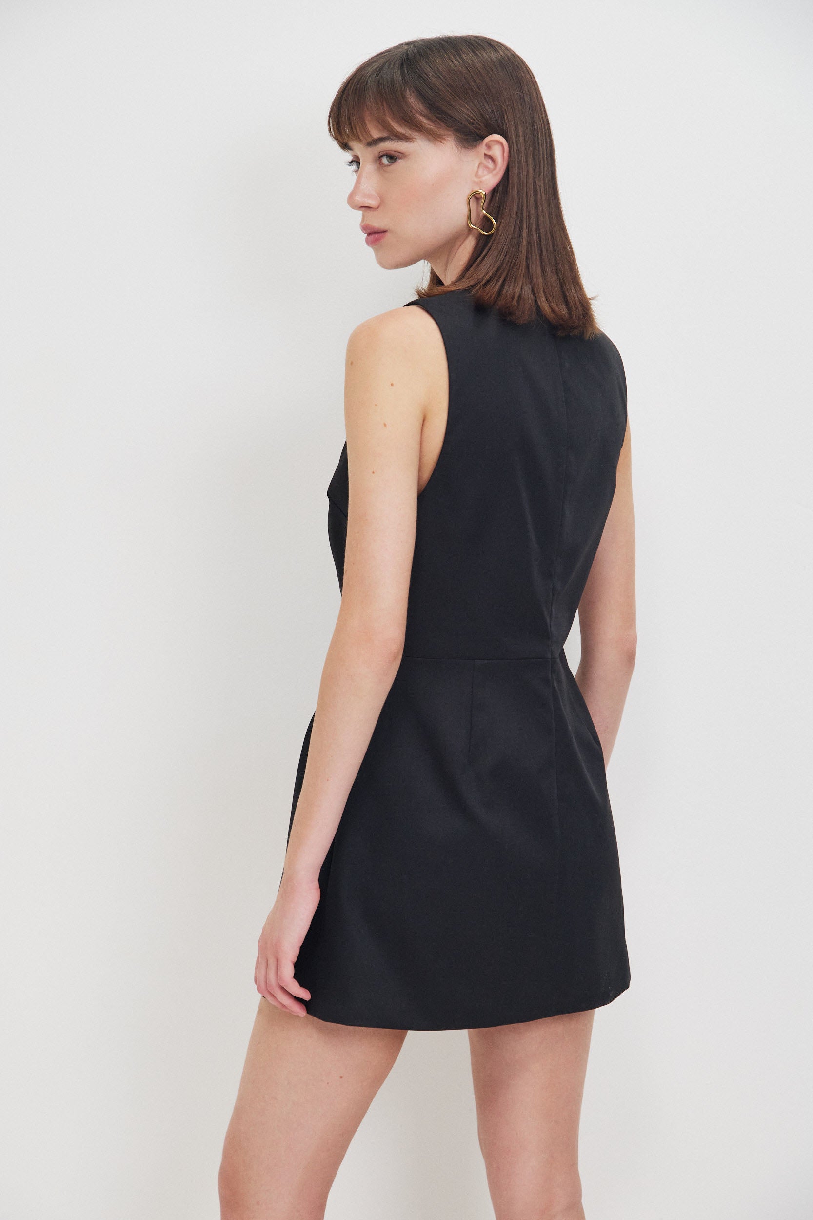 V NECK DRESS