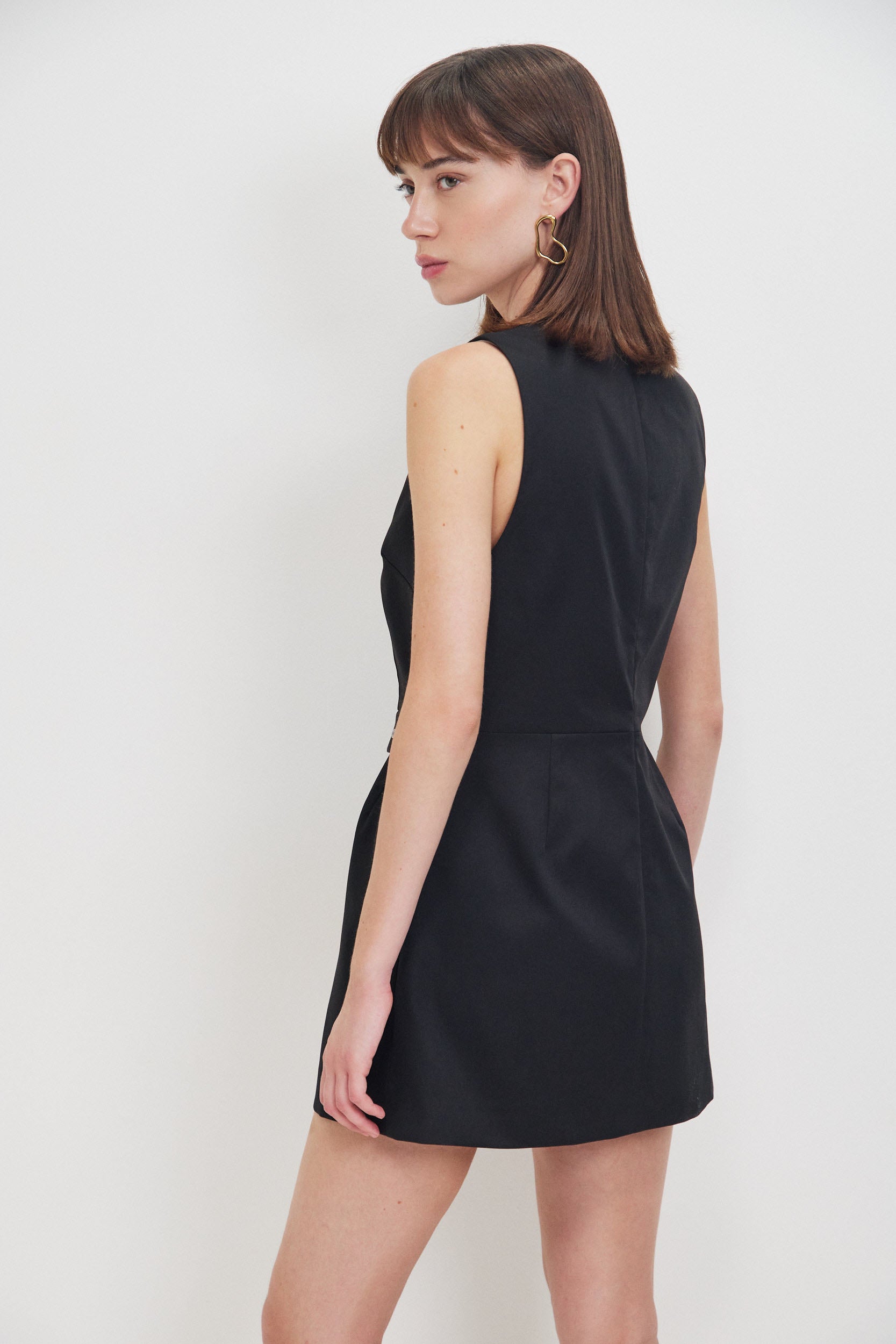 V NECK DRESS