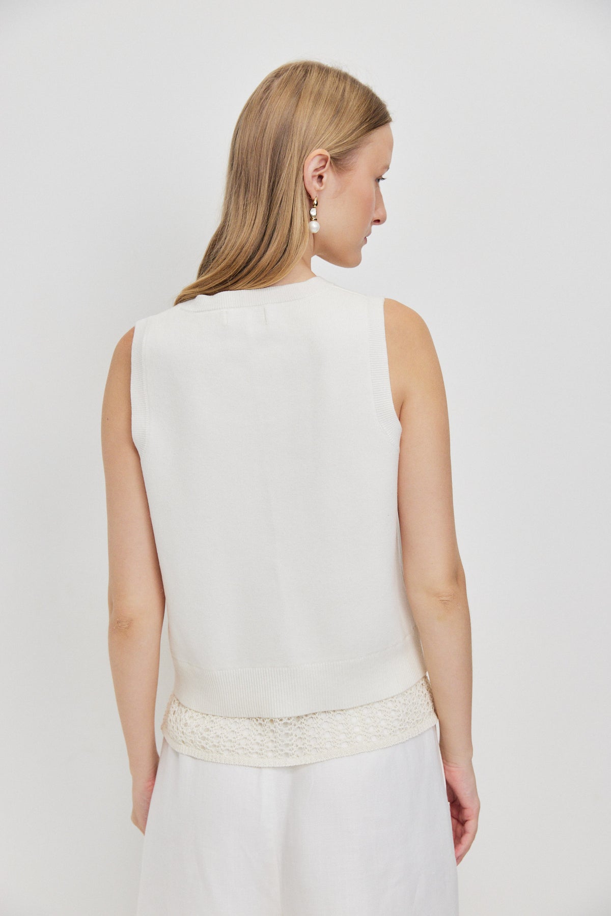 LAYERED-LOOK KNITTED TOP