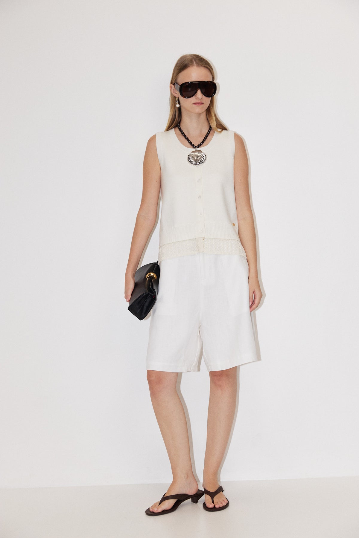 LAYERED-LOOK KNITTED TOP