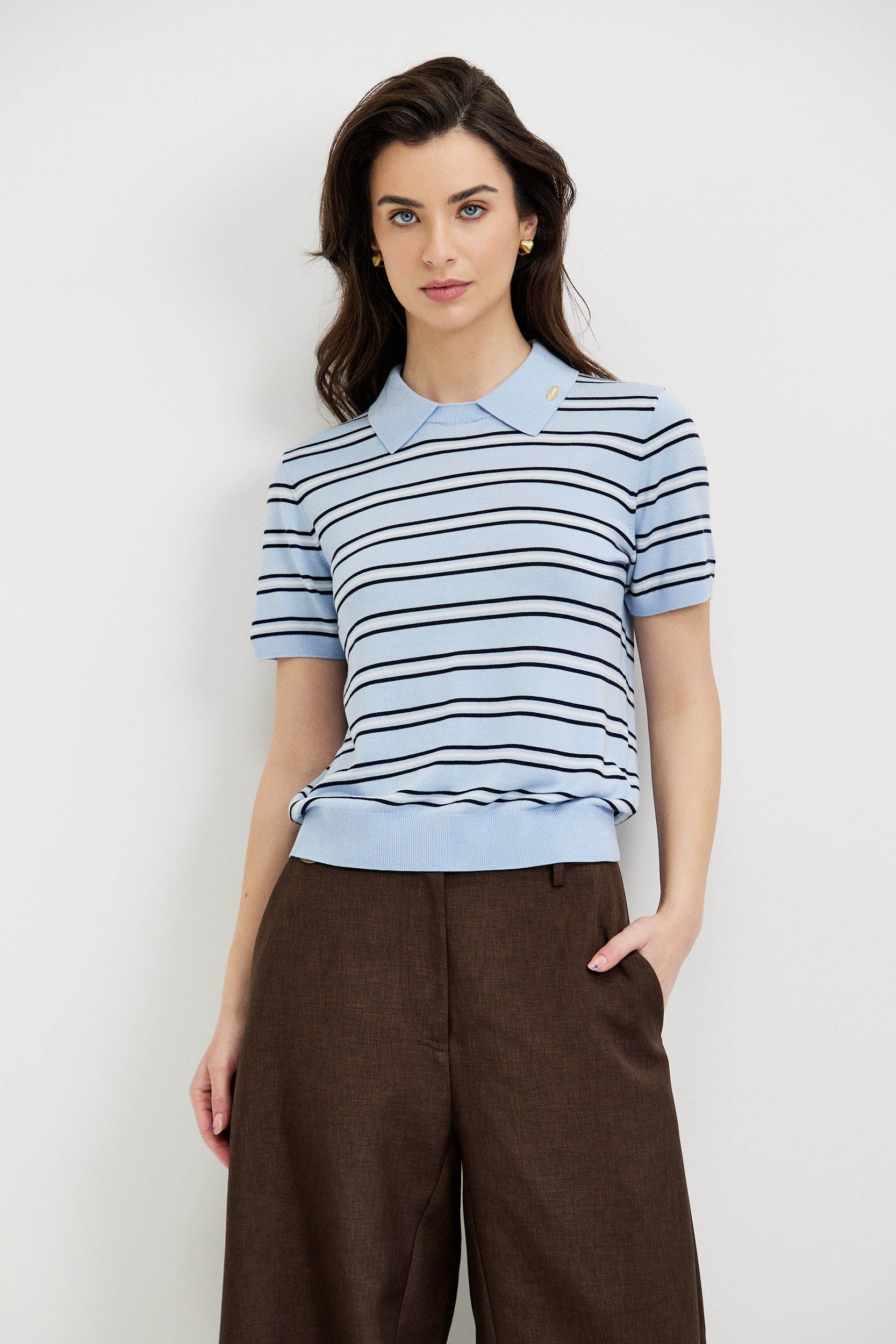 LYOCELL STRIPE POLO