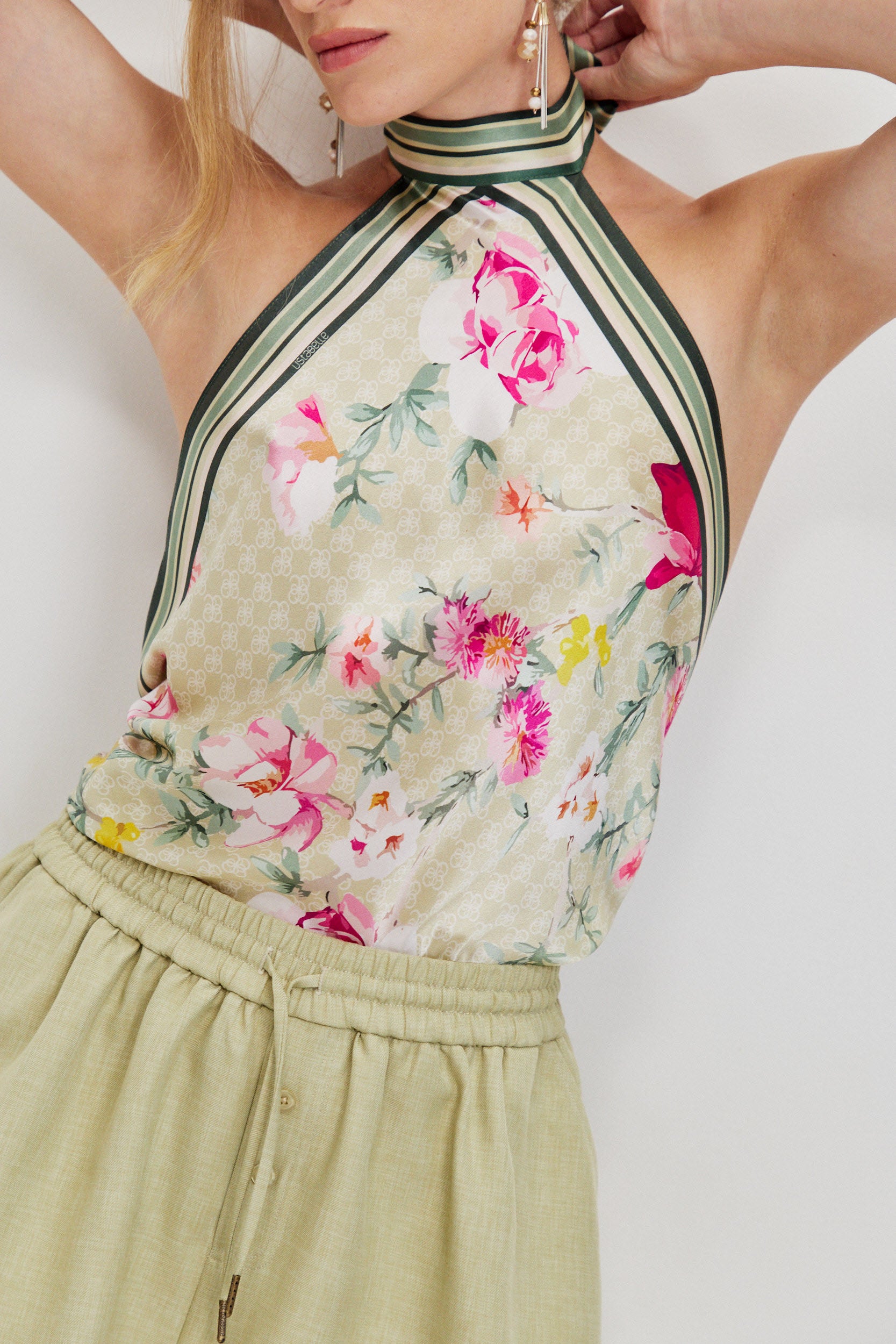 SILK HALTER TOP