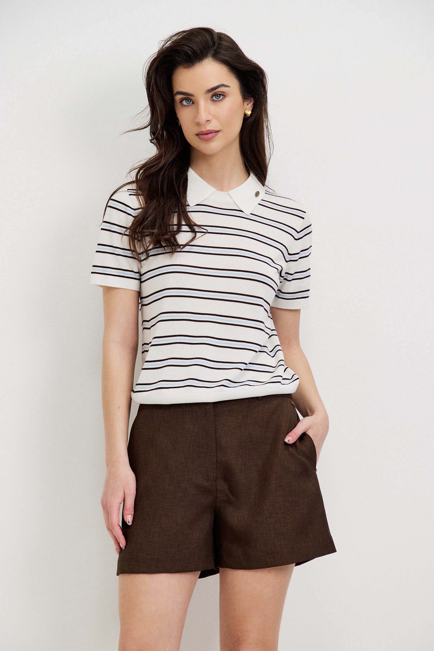 LYOCELL STRIPE POLO