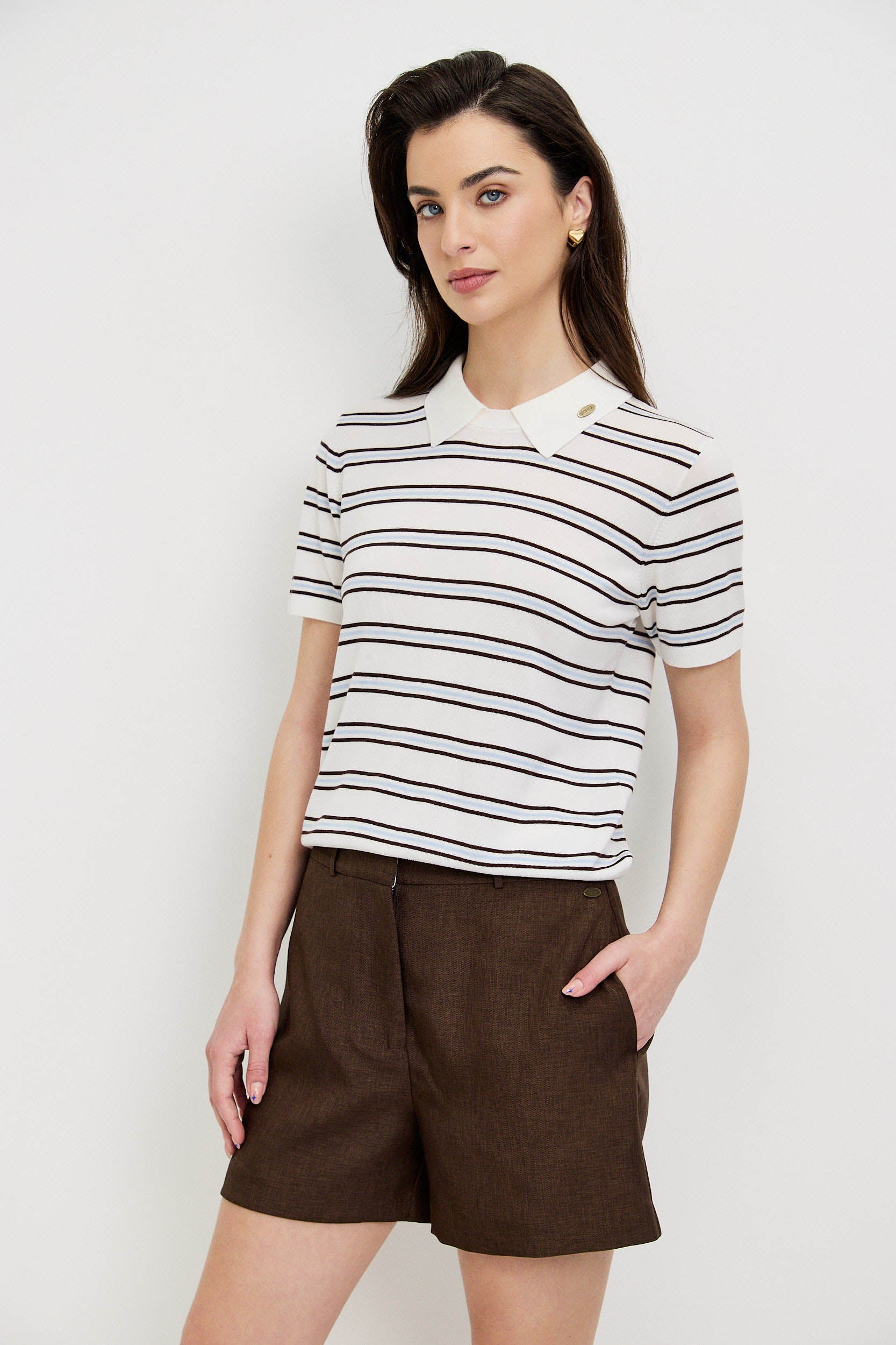 LYOCELL STRIPE POLO