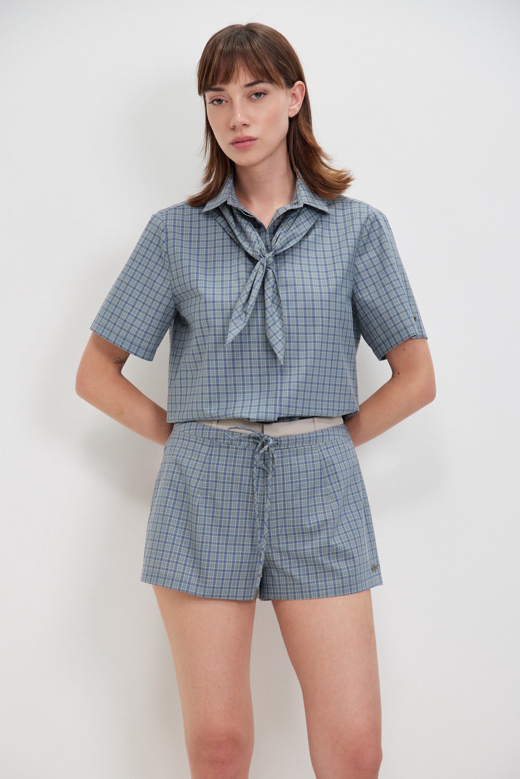 POPLIN CHECKED SHORT