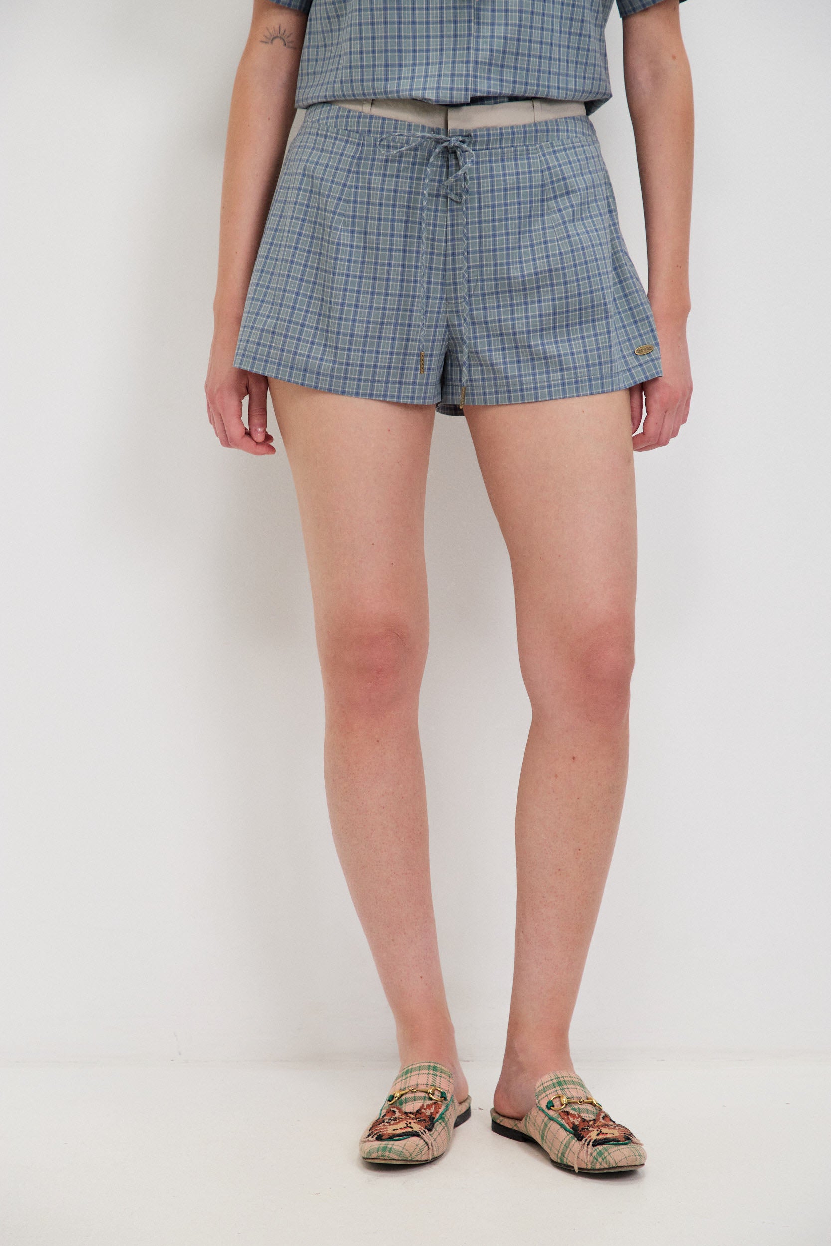 POPLIN CHECKED SHORT