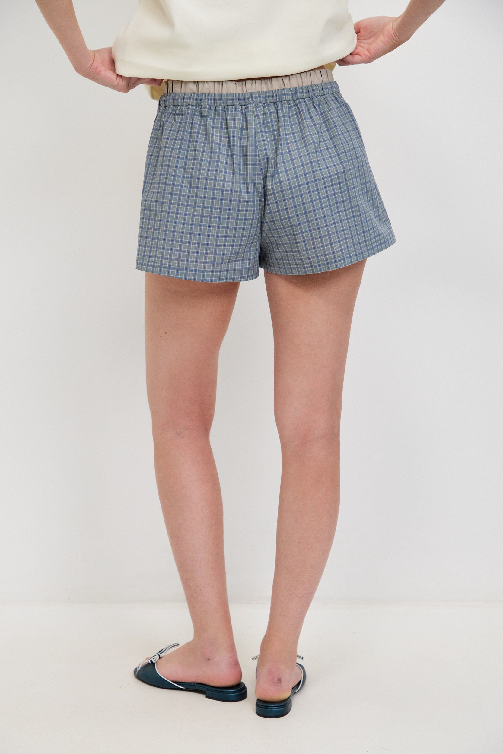 POPLIN CHECKED SHORT
