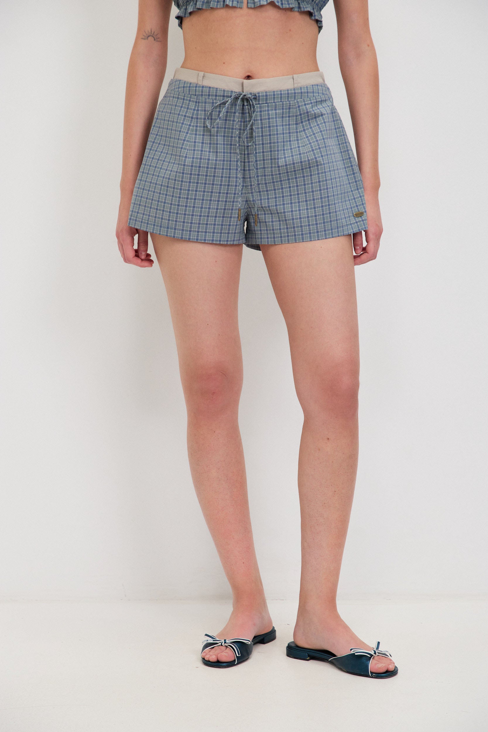 POPLIN CHECKED SHORT