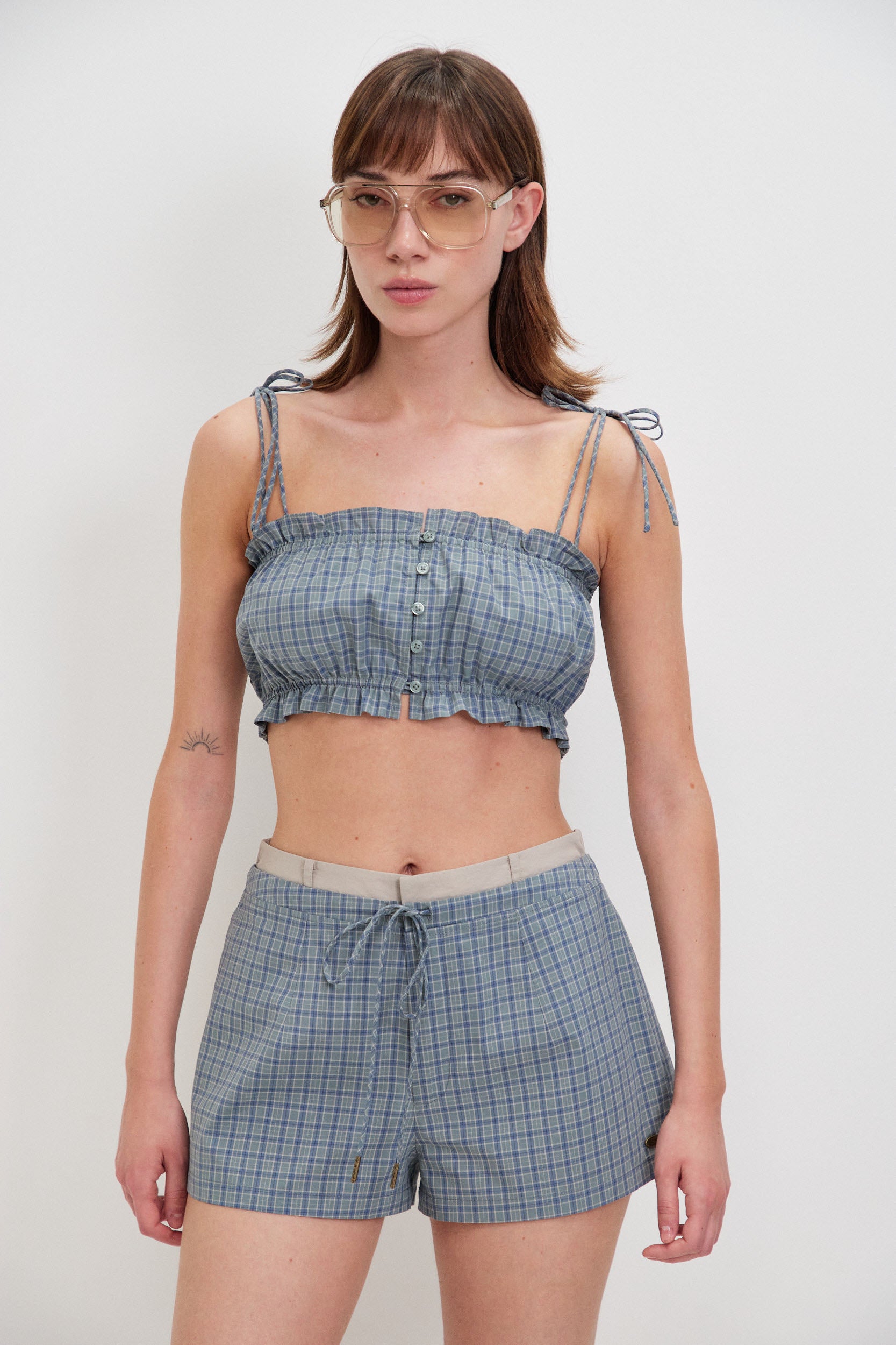 CROP TOP WITH GATHERS