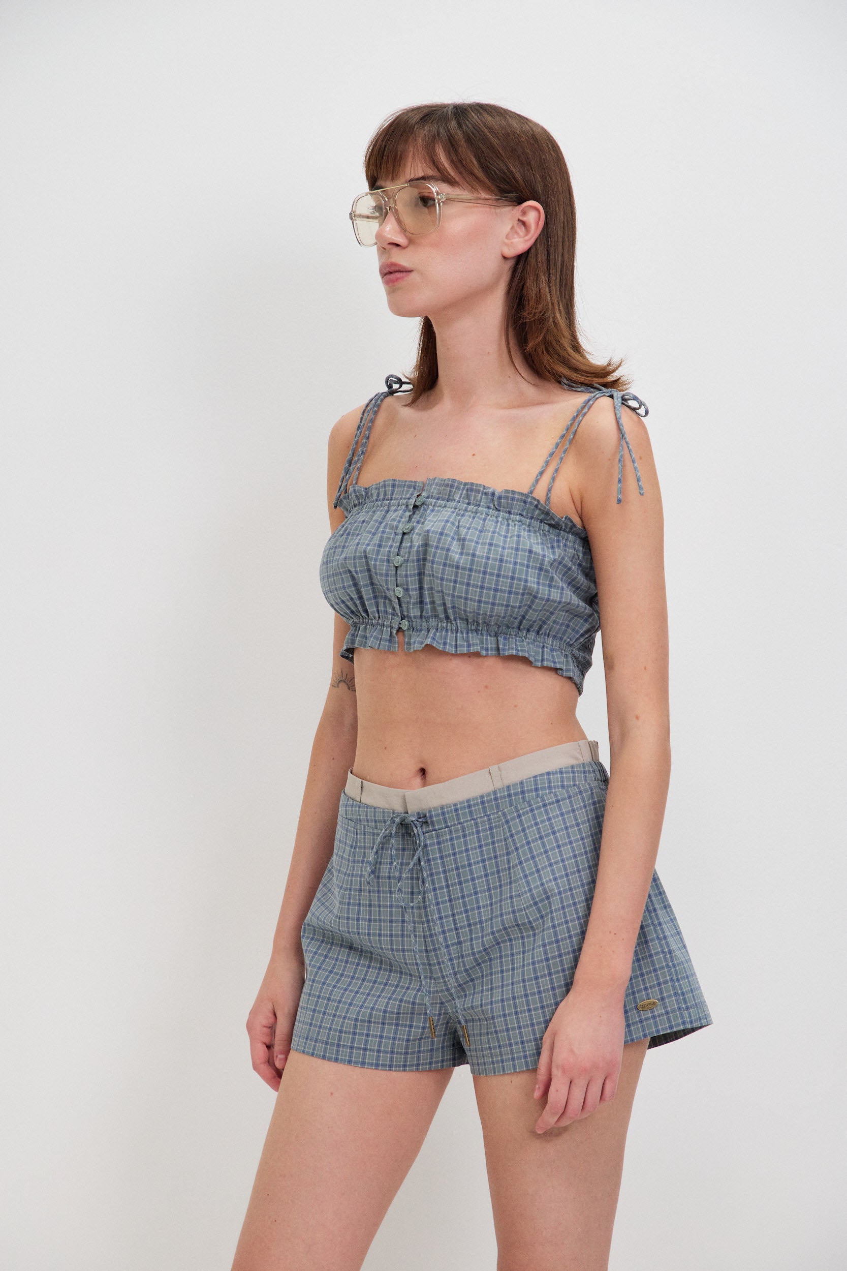 CROP TOP WITH GATHERS