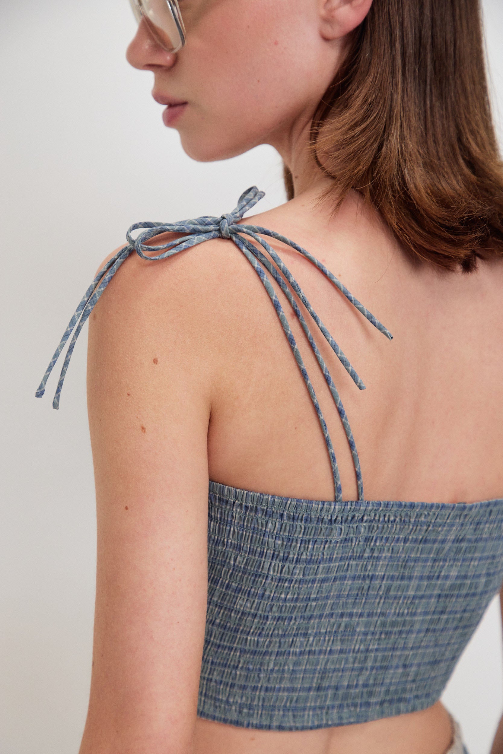 CROP TOP WITH GATHERS