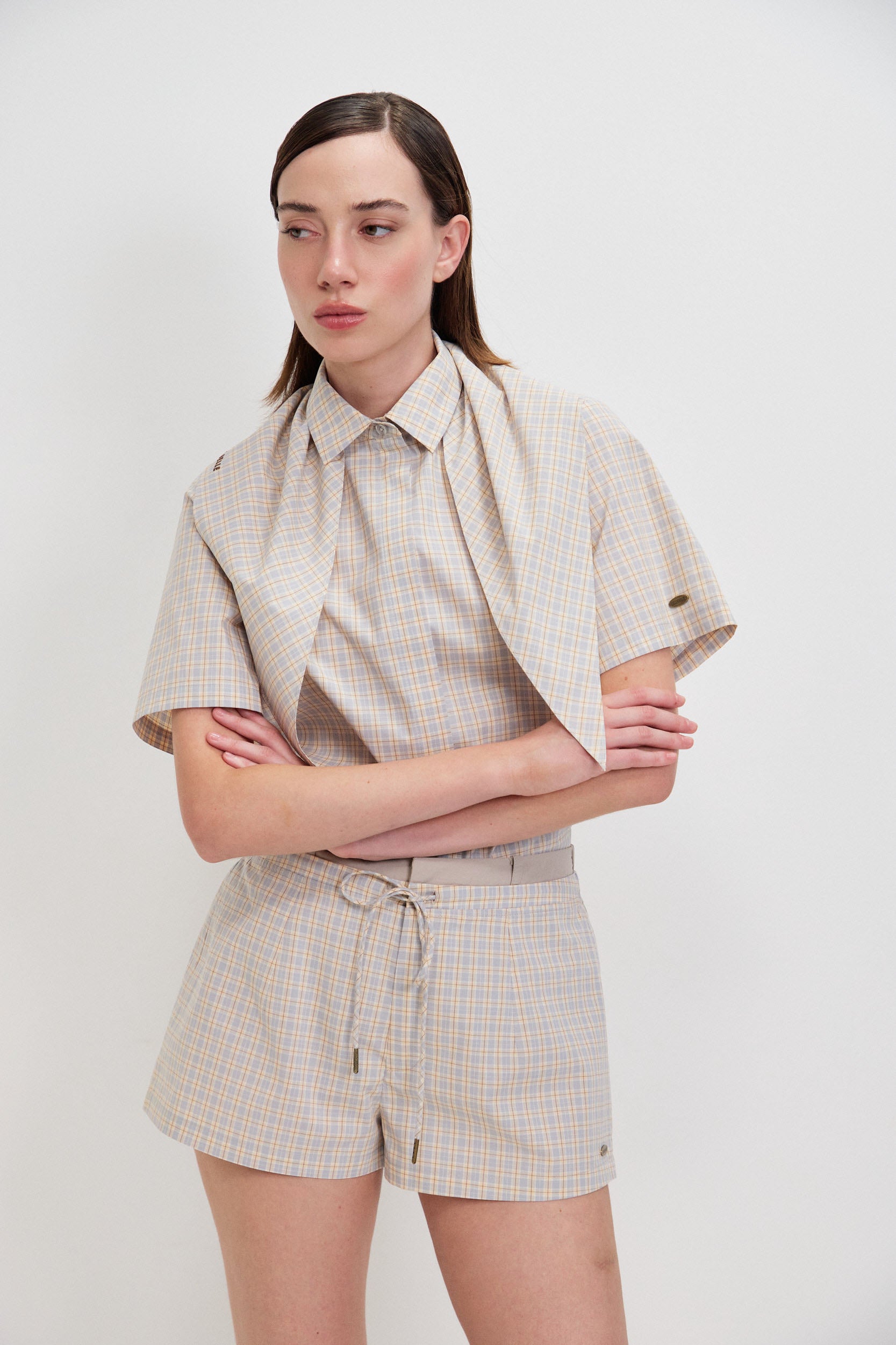 POPLIN CHECKED SHORT